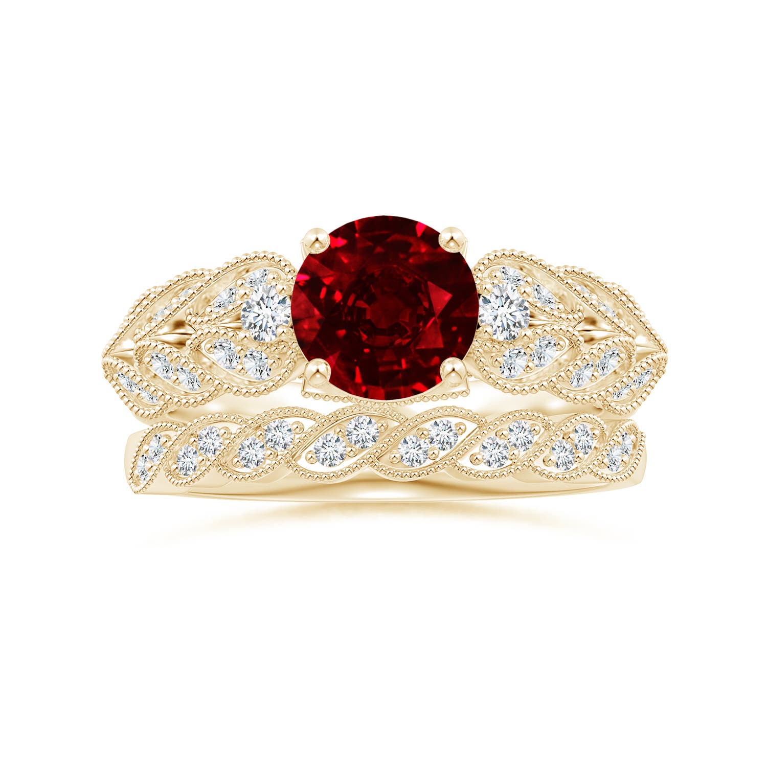 AAAA - Ruby / 1.67 CT / 14 KT Yellow Gold