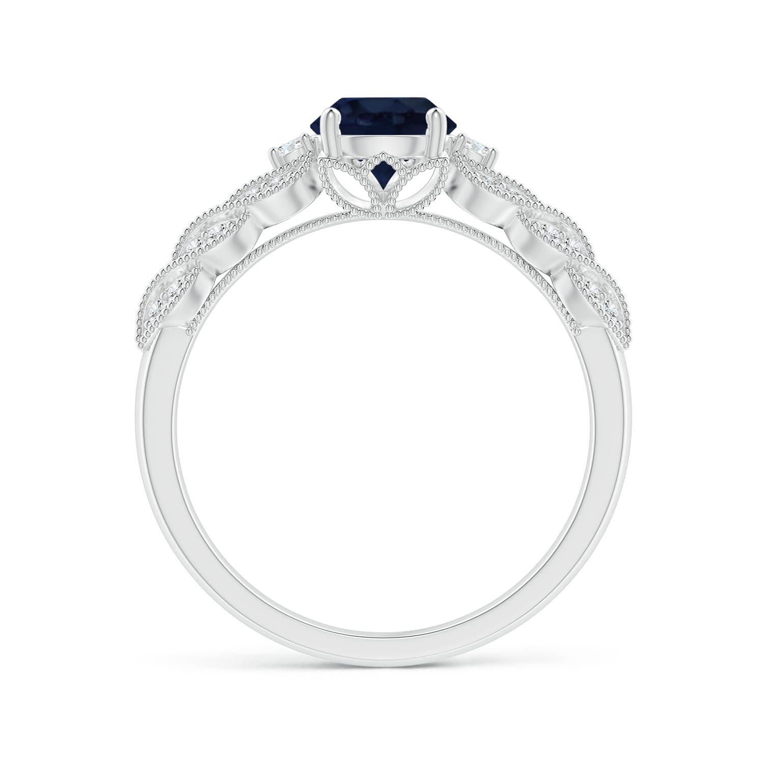 A - Blue Sapphire / 1.19 CT / 14 KT White Gold