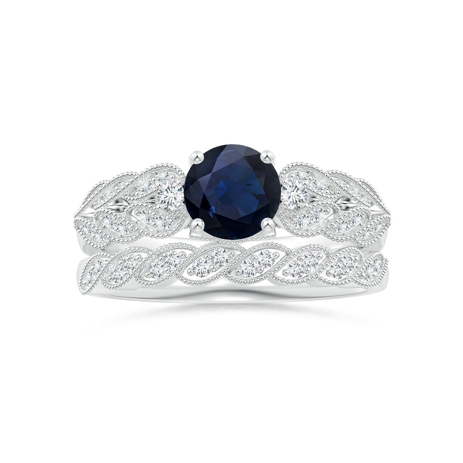 A - Blue Sapphire / 1.19 CT / 14 KT White Gold