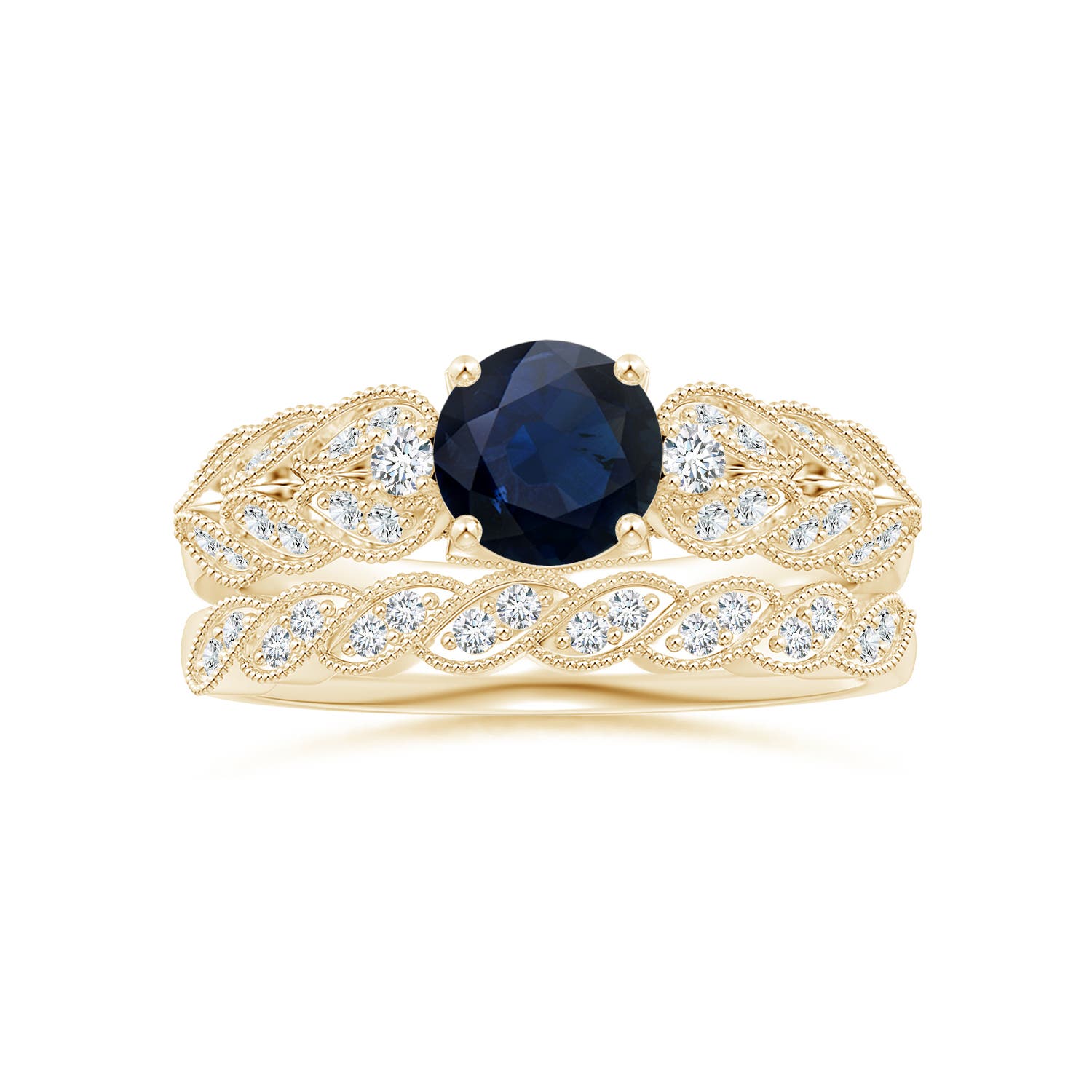 A - Blue Sapphire / 1.19 CT / 14 KT Yellow Gold