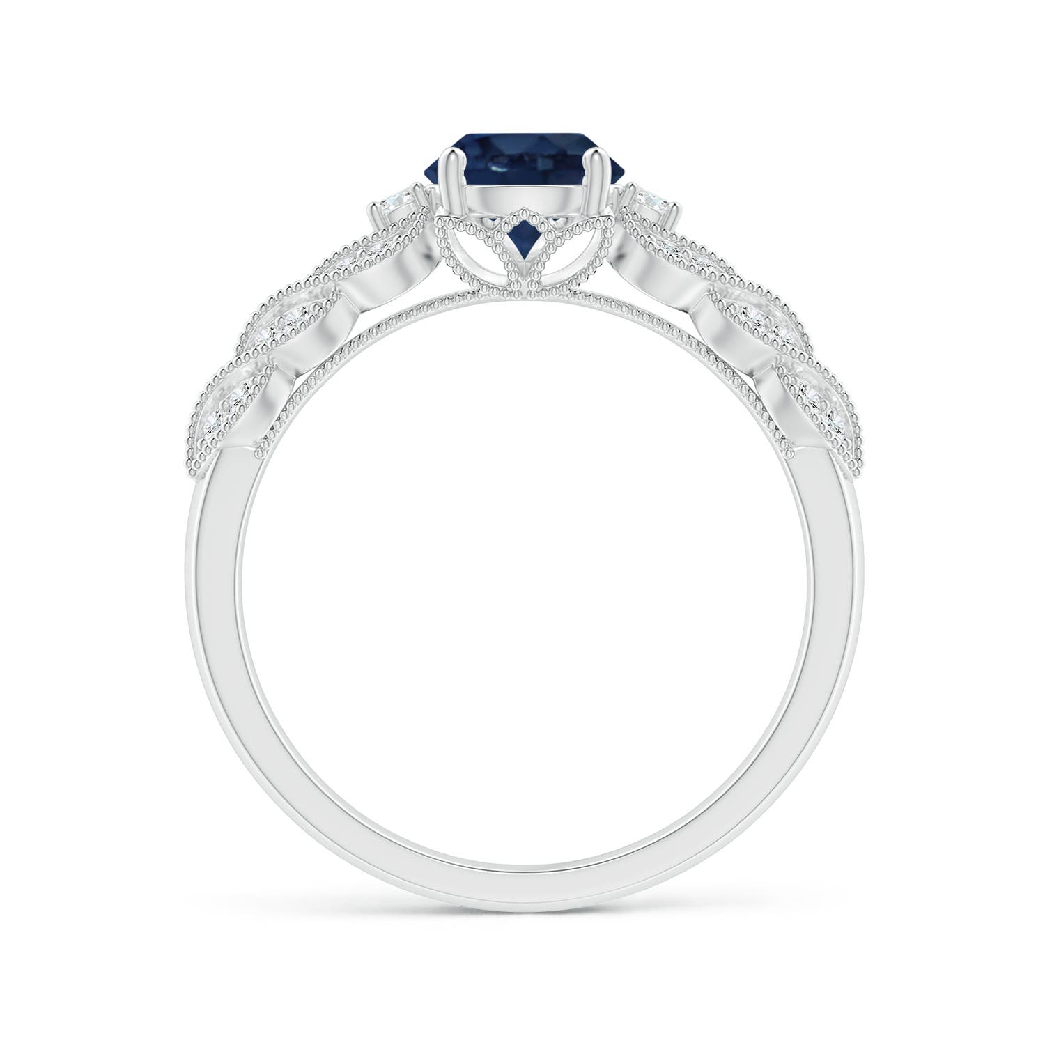 AA - Blue Sapphire / 1.19 CT / 14 KT White Gold