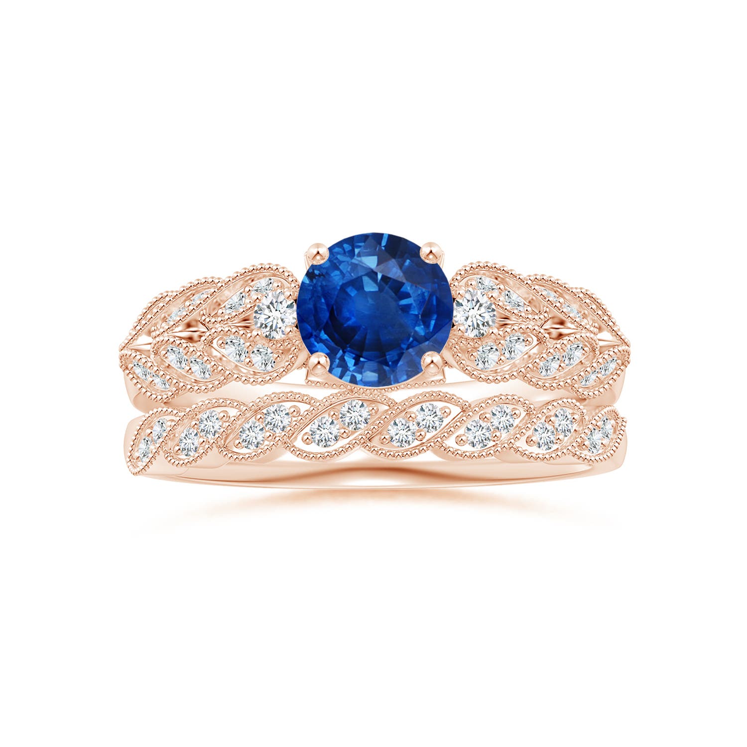 AAA - Blue Sapphire / 1.19 CT / 14 KT Rose Gold