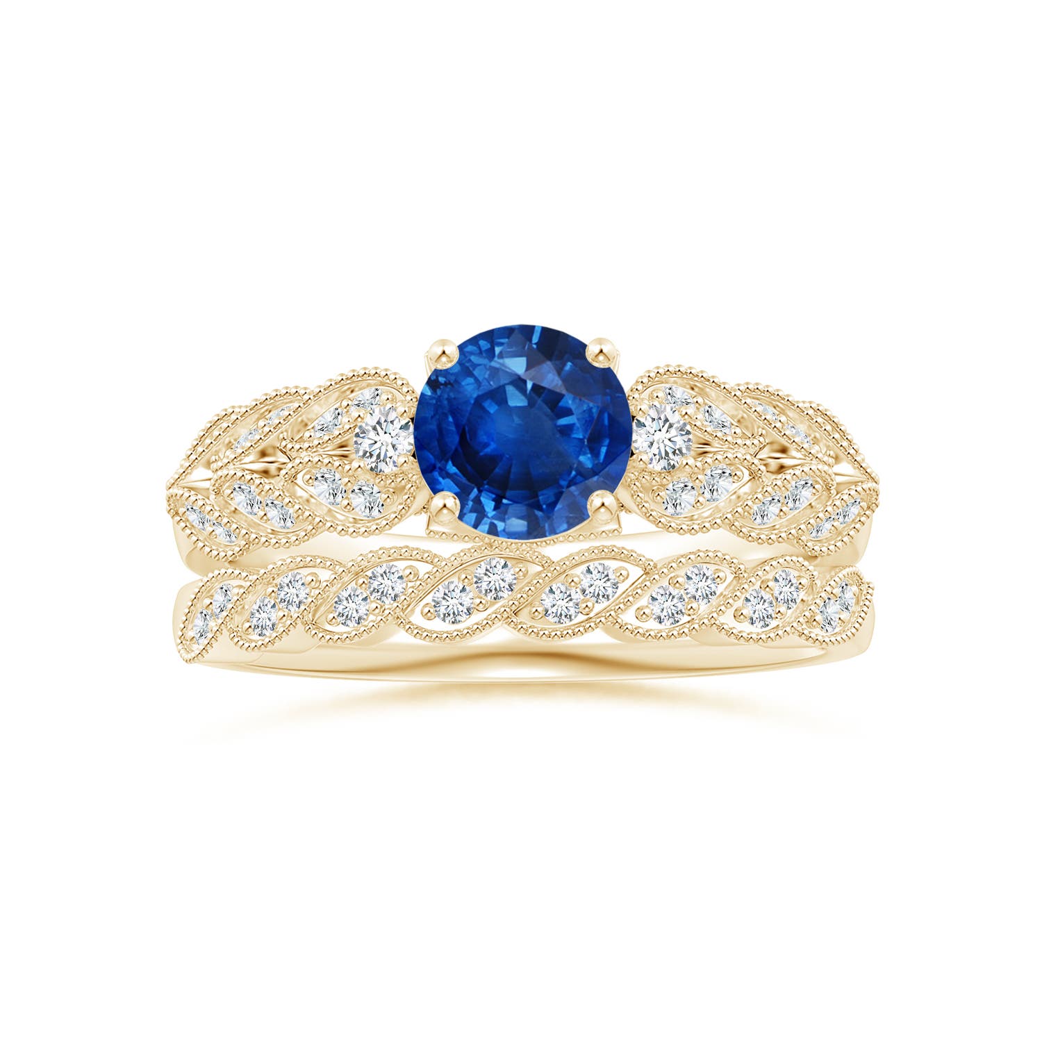 AAA - Blue Sapphire / 1.19 CT / 14 KT Yellow Gold