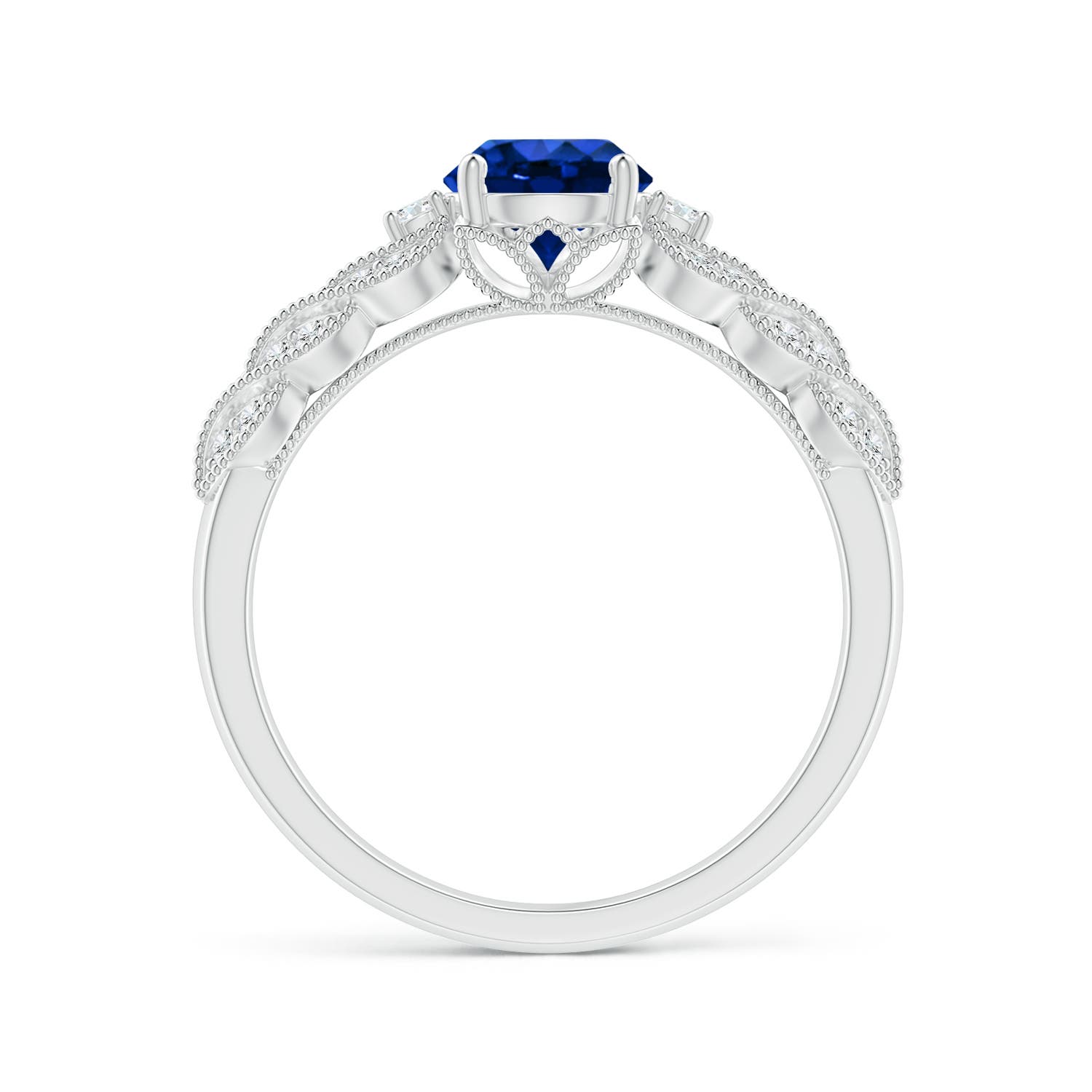 AAAA - Blue Sapphire / 1.19 CT / 14 KT White Gold