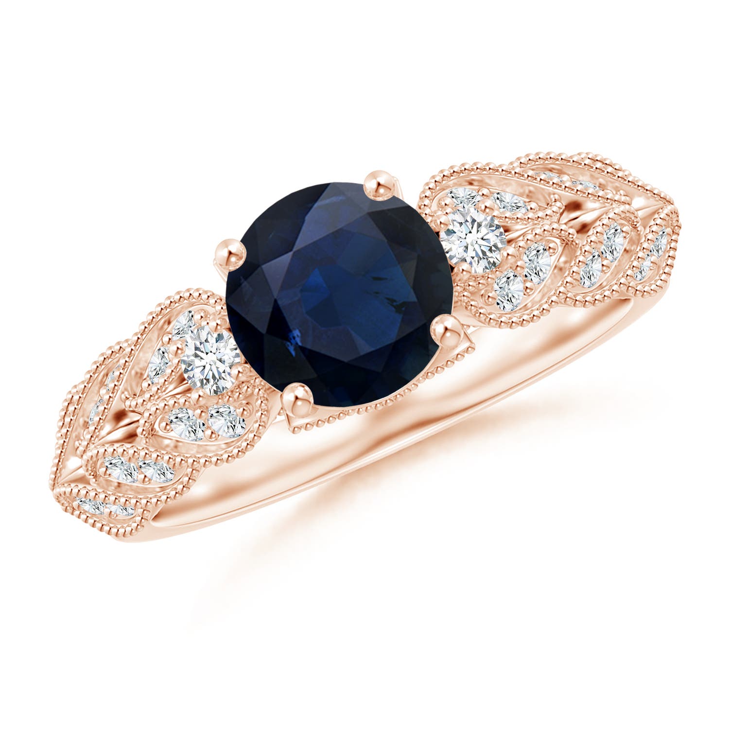 A - Blue Sapphire / 1.87 CT / 14 KT Rose Gold