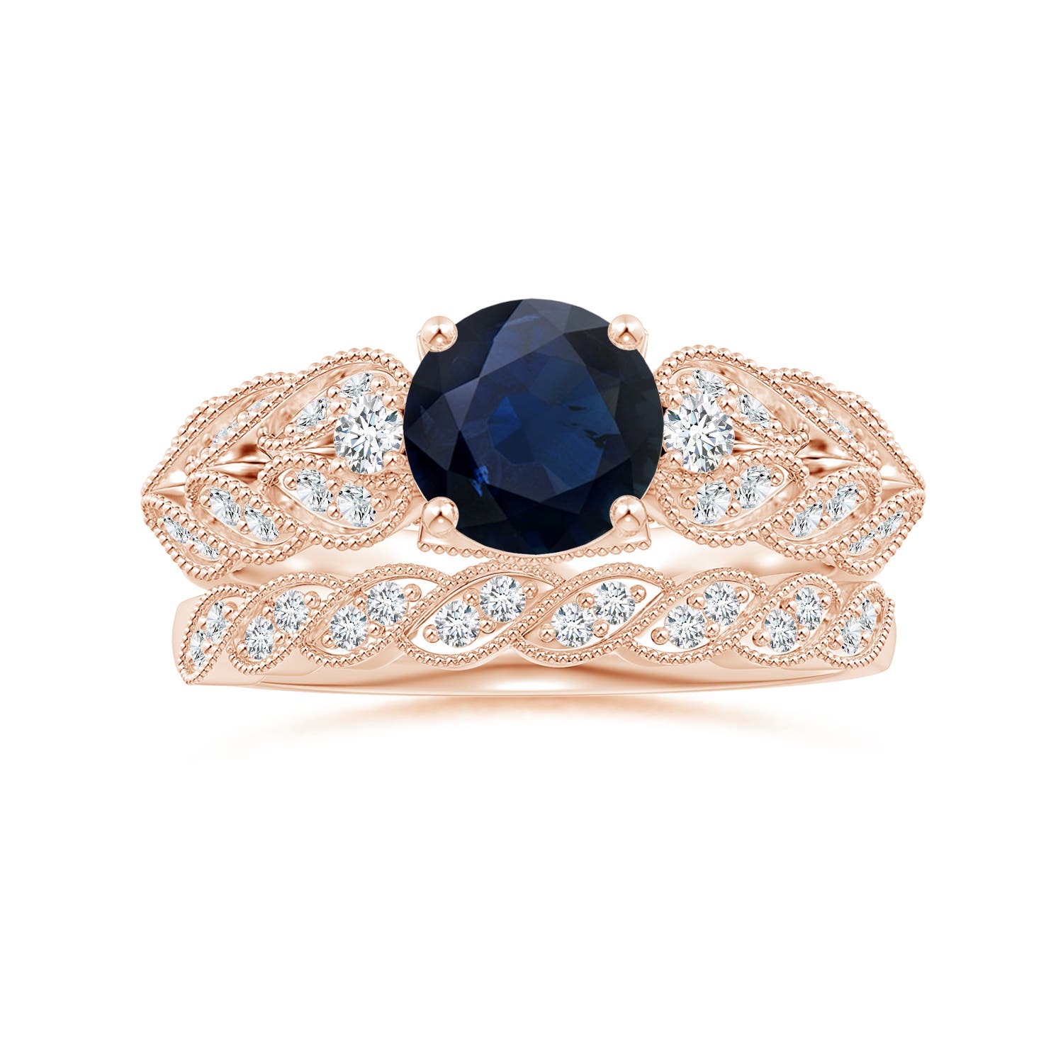 A - Blue Sapphire / 1.87 CT / 14 KT Rose Gold