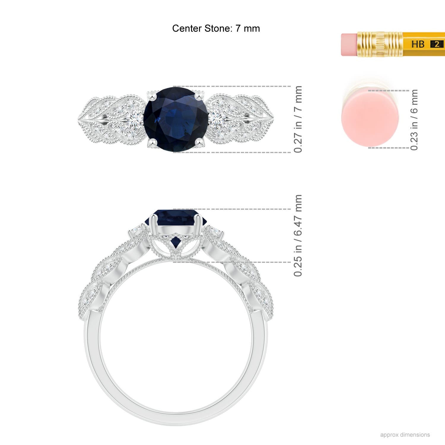 A - Blue Sapphire / 1.87 CT / 14 KT White Gold