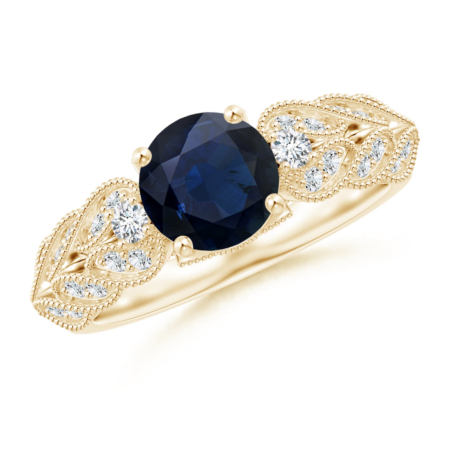 A - Blue Sapphire / 1.87 CT / 14 KT Yellow Gold