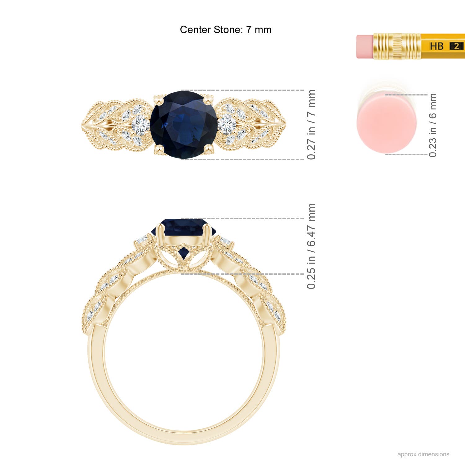 A - Blue Sapphire / 1.87 CT / 14 KT Yellow Gold