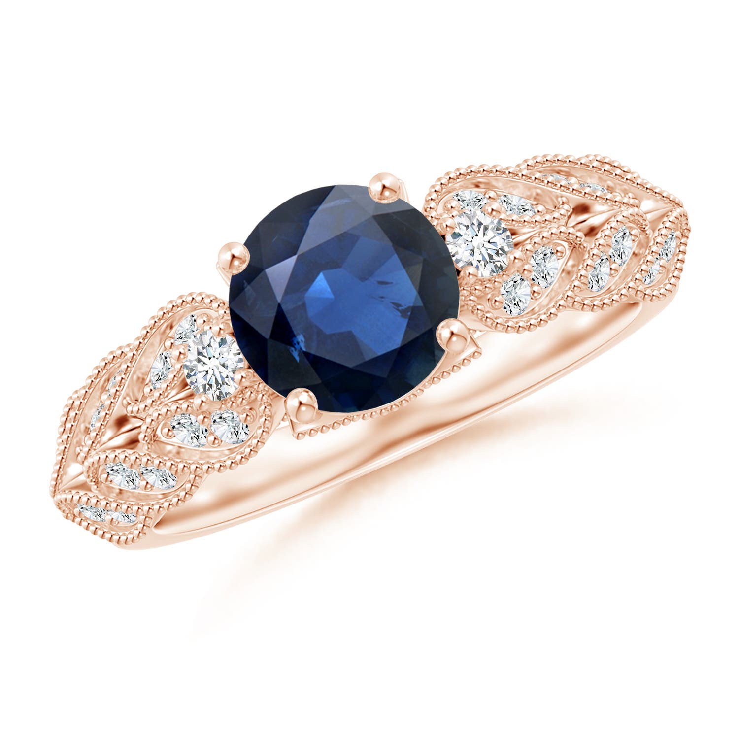 AA - Blue Sapphire / 1.87 CT / 14 KT Rose Gold