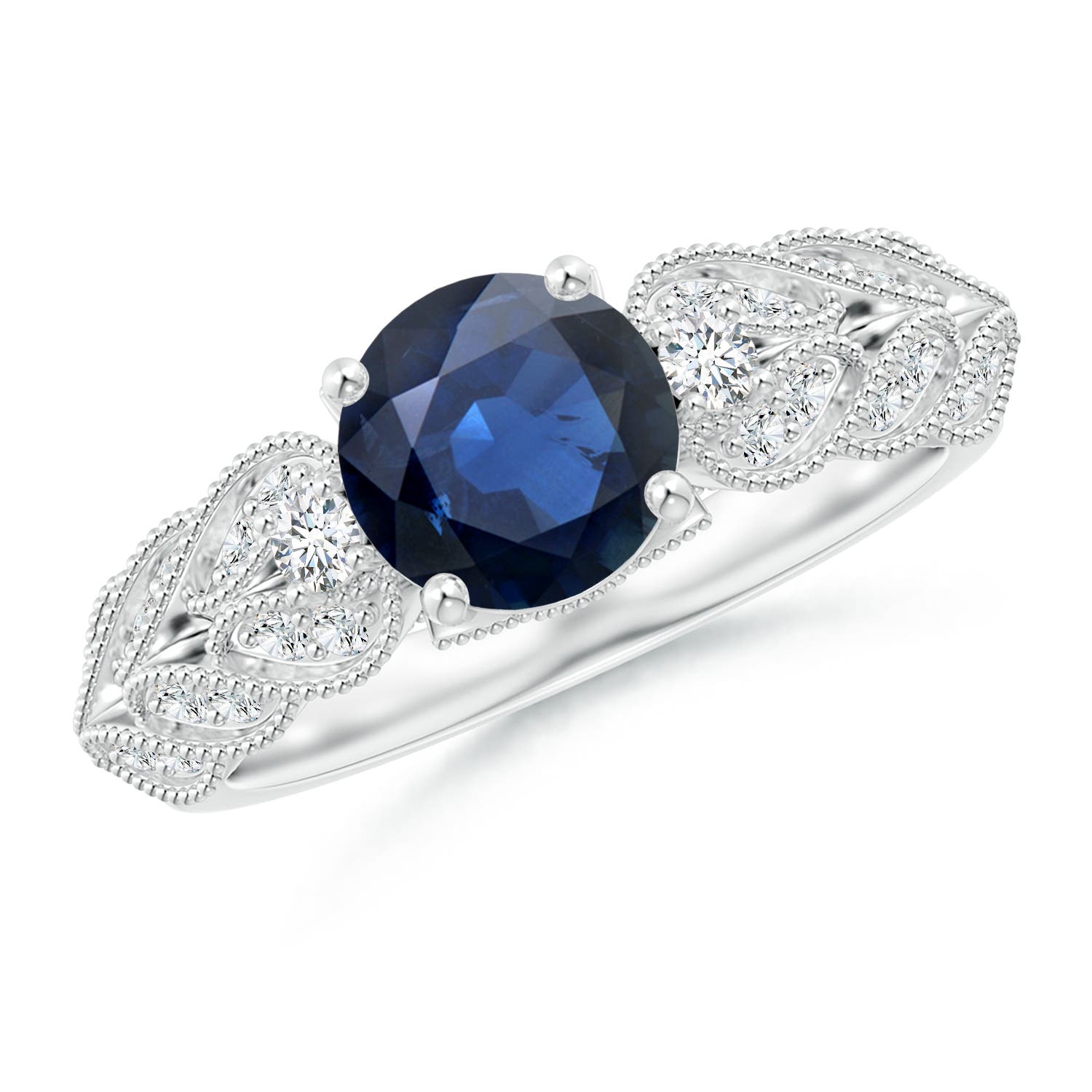 AA - Blue Sapphire / 1.87 CT / 14 KT White Gold