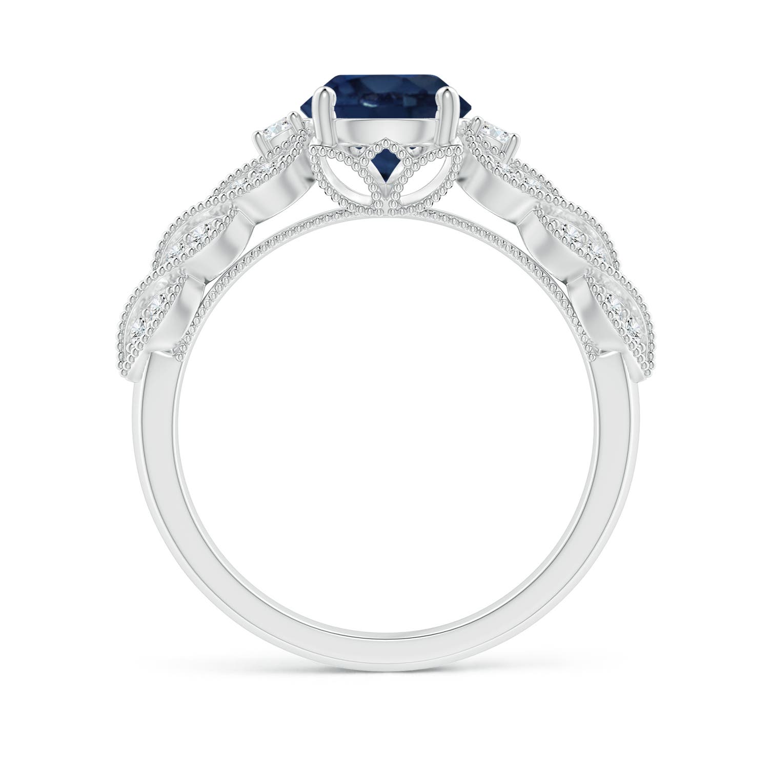 AA - Blue Sapphire / 1.87 CT / 14 KT White Gold