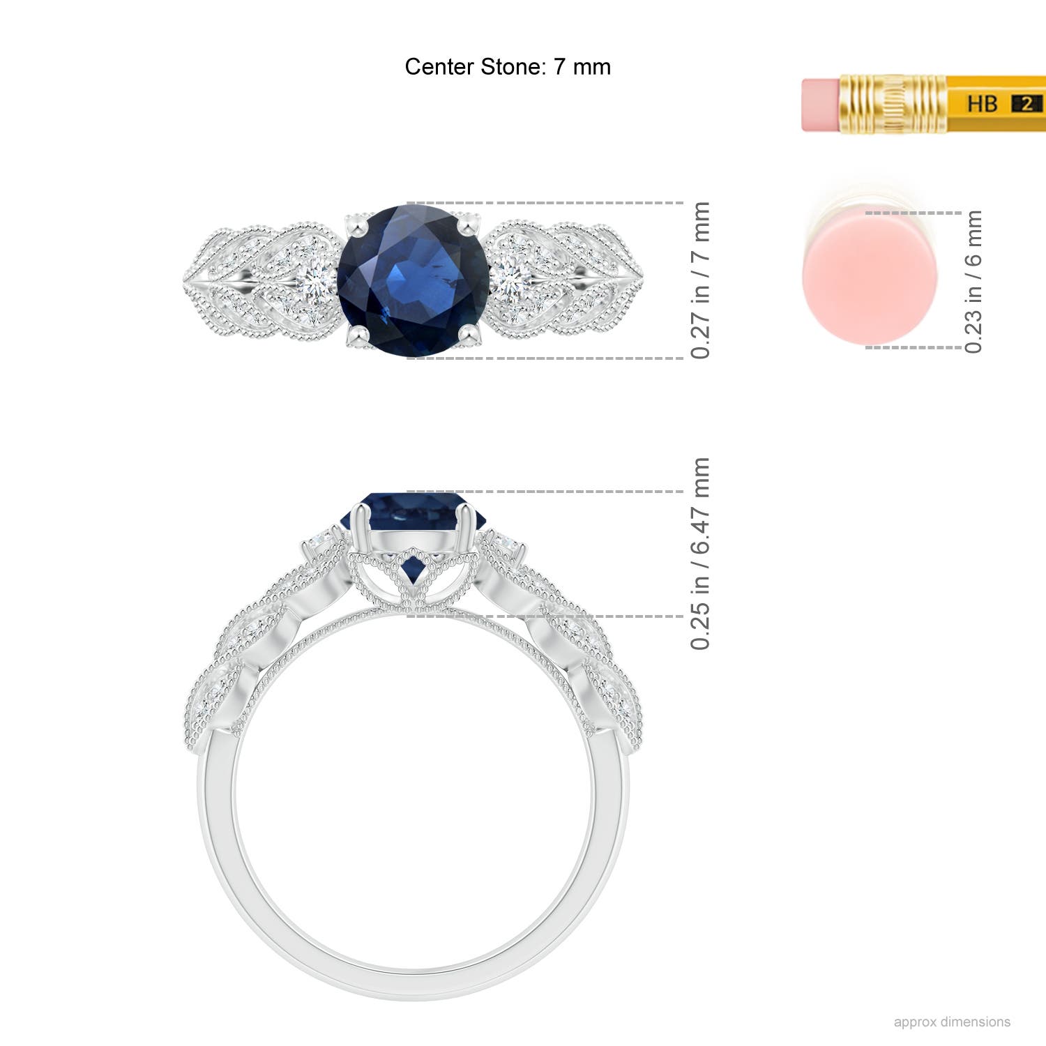 AA - Blue Sapphire / 1.87 CT / 14 KT White Gold