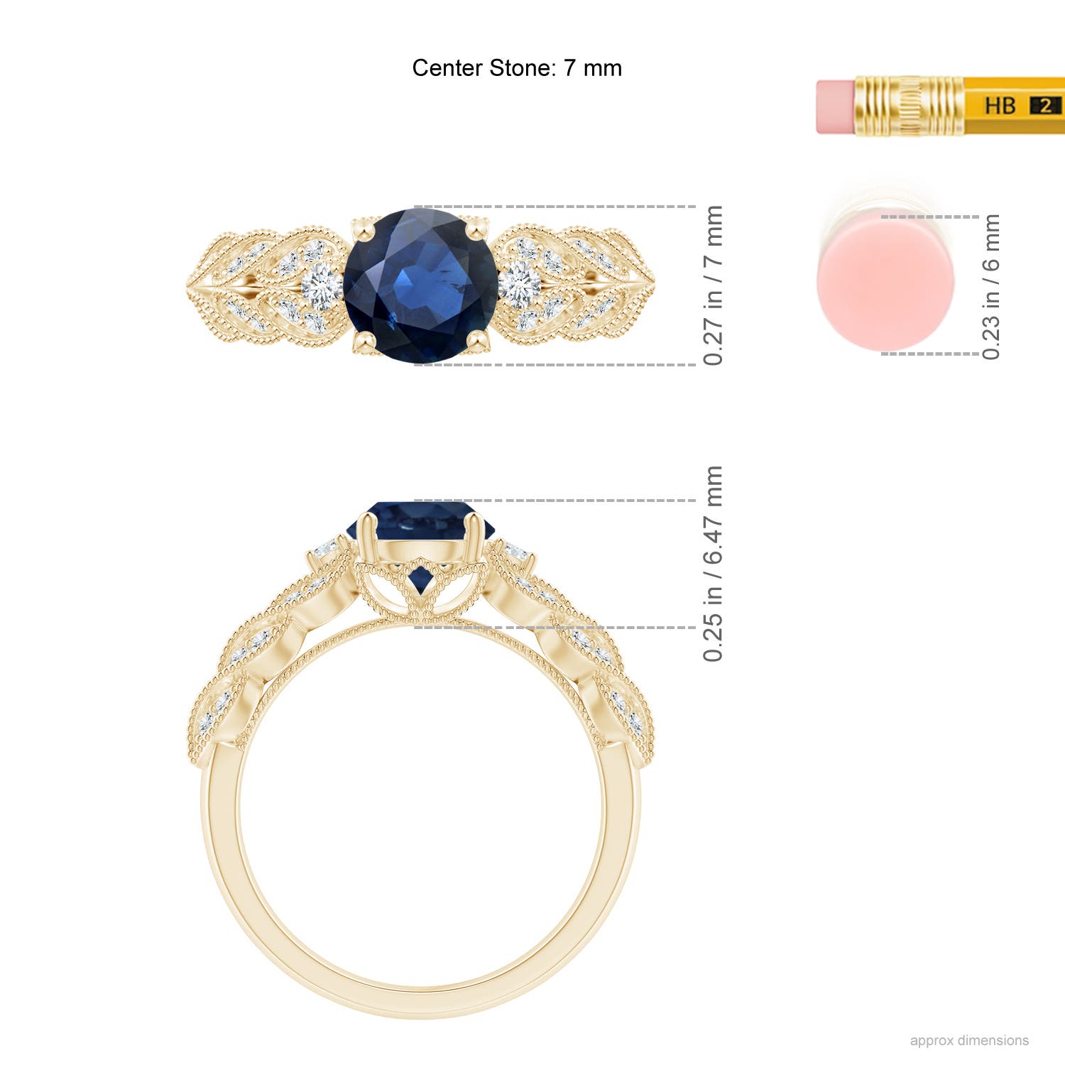 AA - Blue Sapphire / 1.87 CT / 14 KT Yellow Gold