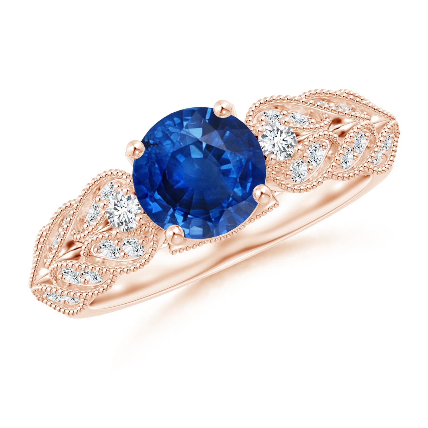 AAA - Blue Sapphire / 1.87 CT / 14 KT Rose Gold