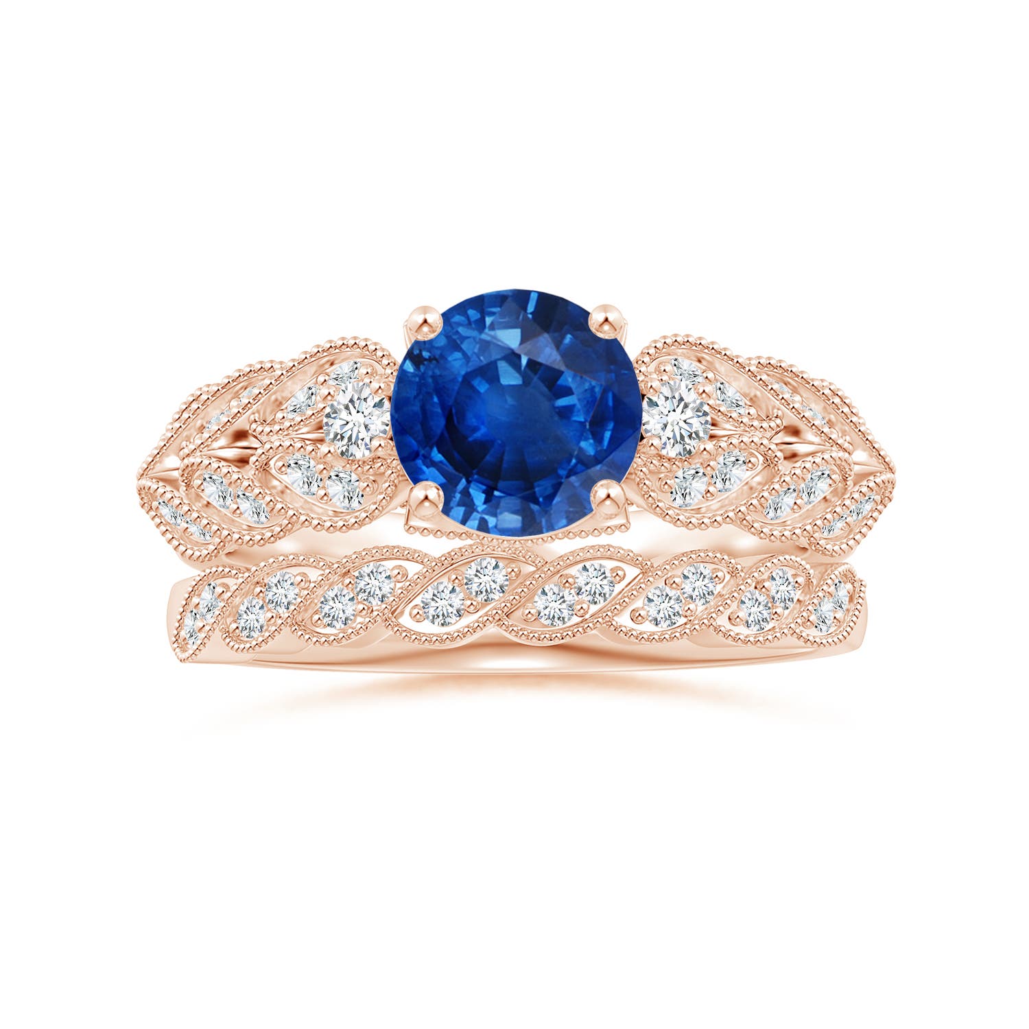 AAA - Blue Sapphire / 1.87 CT / 14 KT Rose Gold