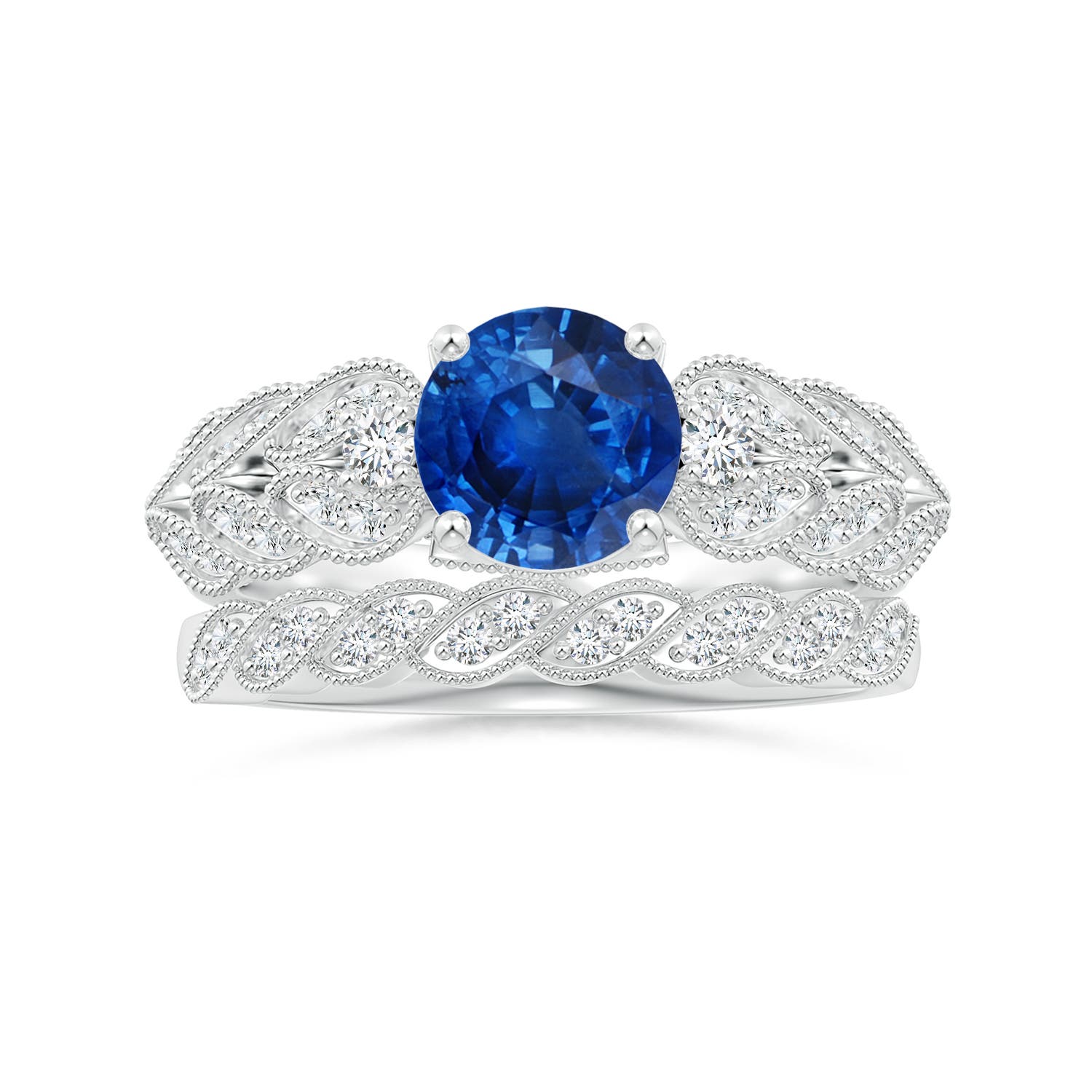 AAA - Blue Sapphire / 1.87 CT / 14 KT White Gold