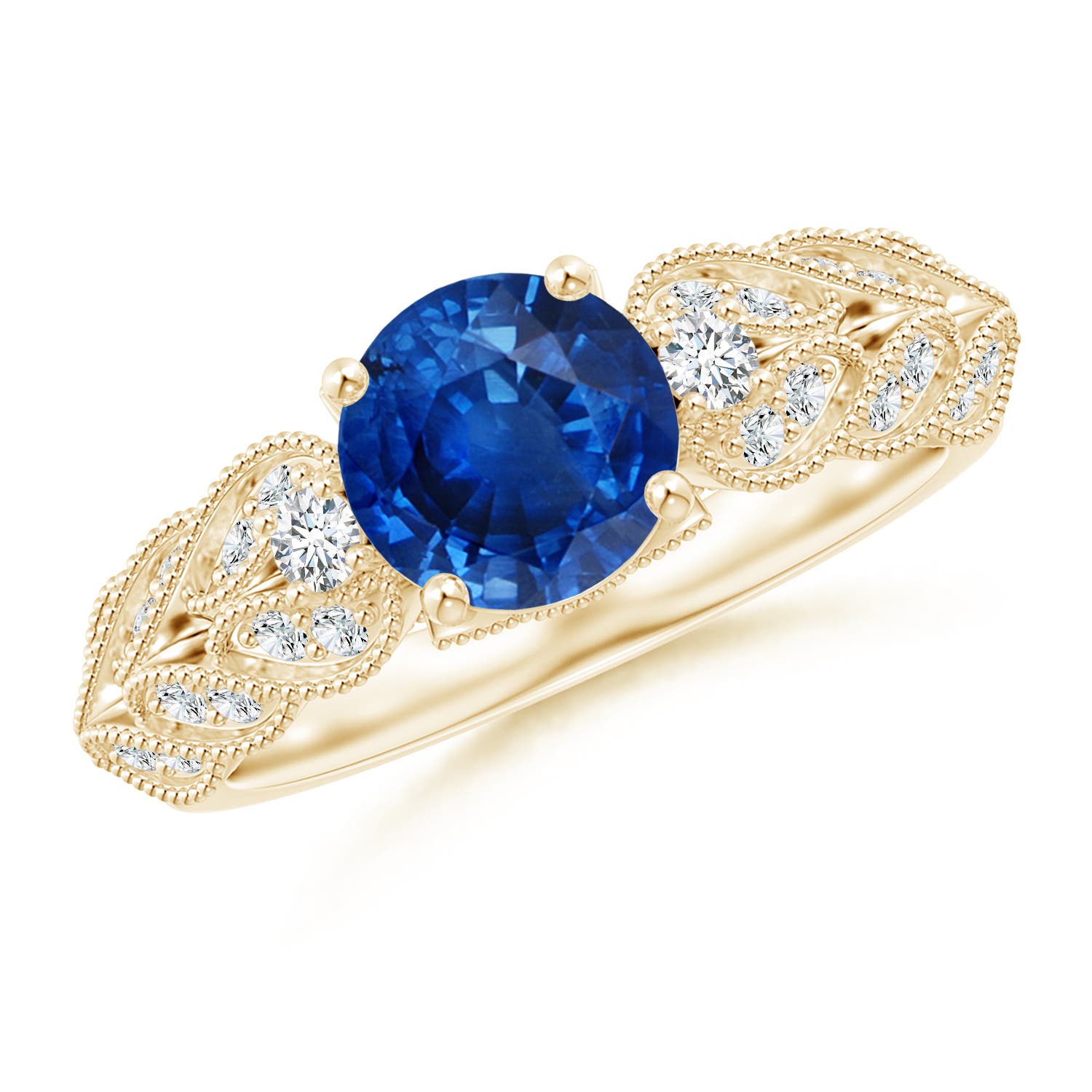 AAA - Blue Sapphire / 1.87 CT / 14 KT Yellow Gold