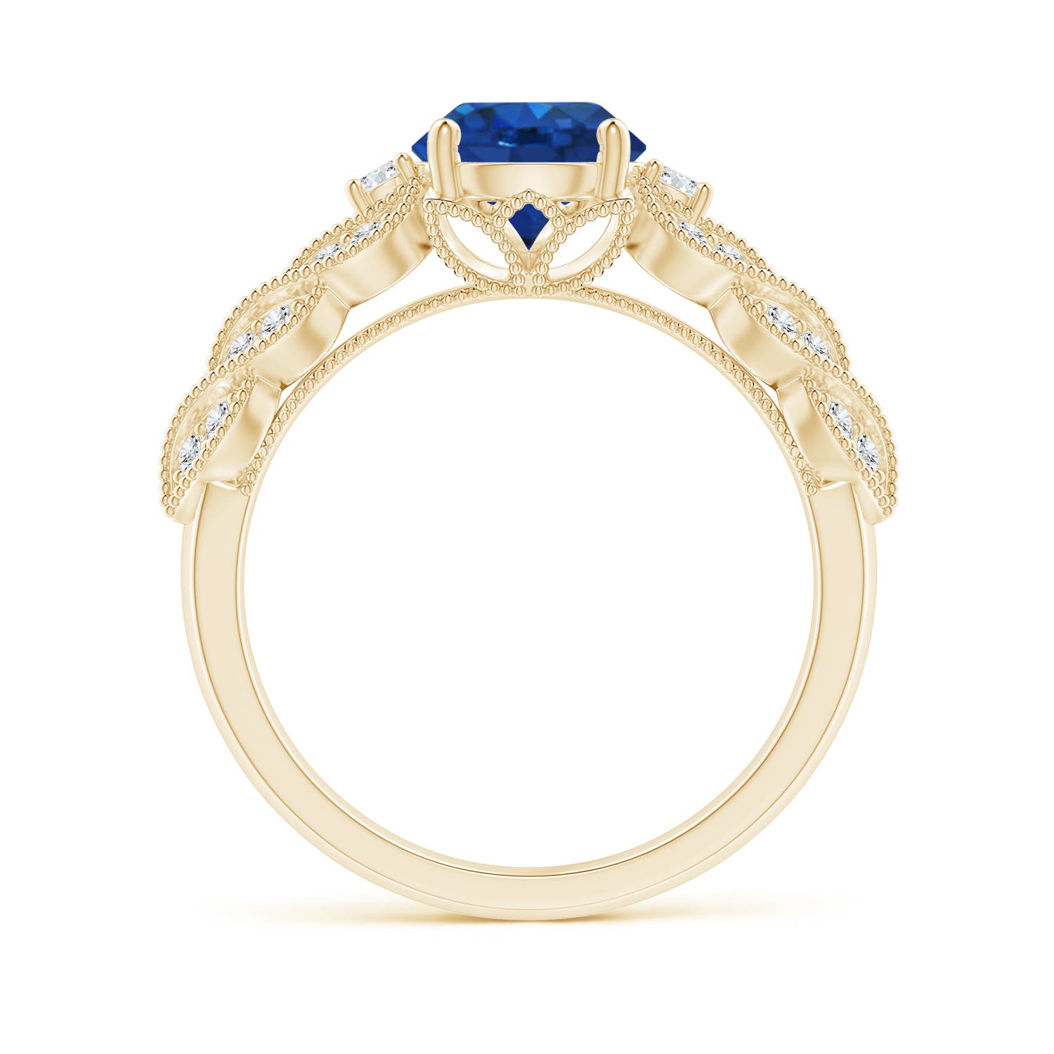 AAA - Blue Sapphire / 1.87 CT / 14 KT Yellow Gold