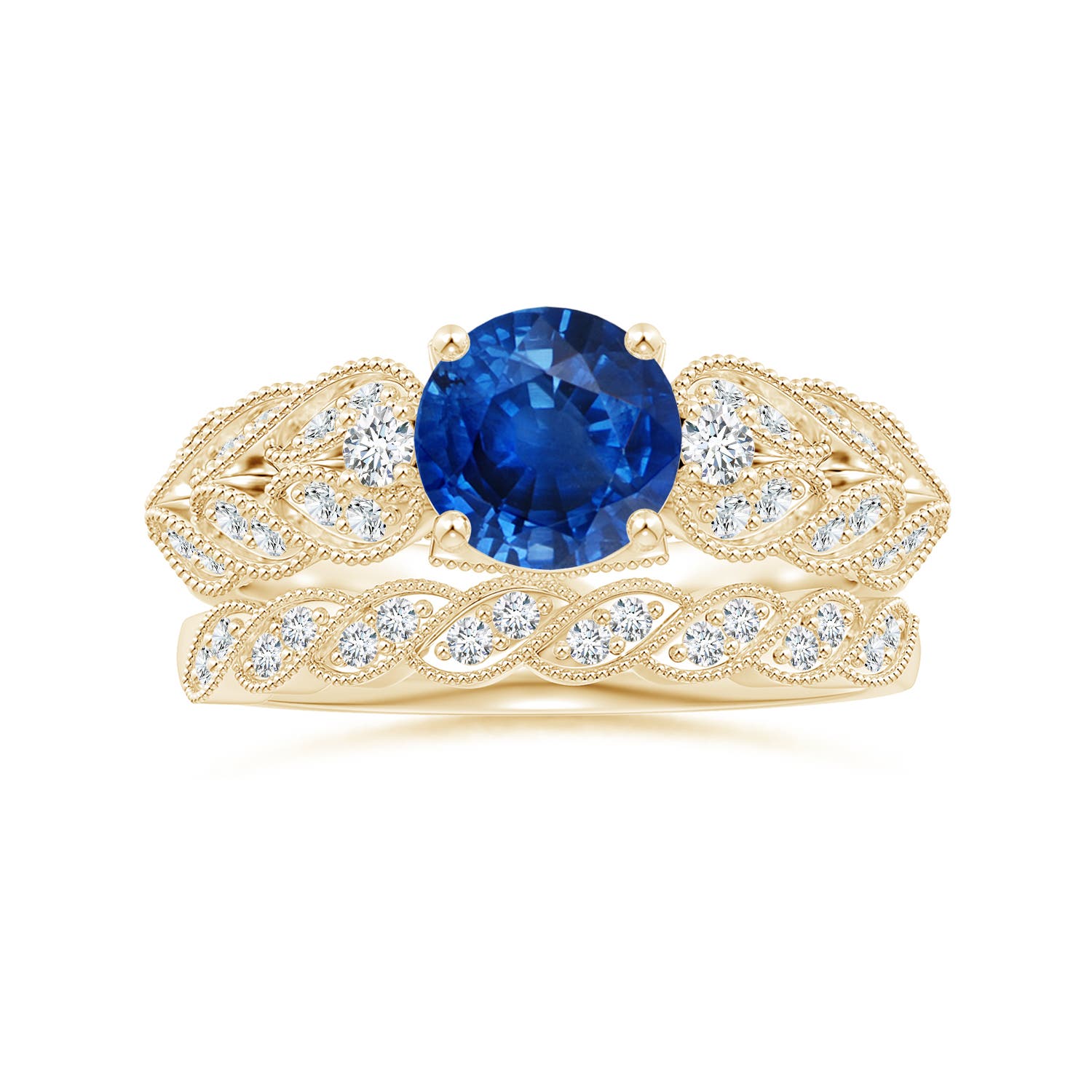 AAA - Blue Sapphire / 1.87 CT / 14 KT Yellow Gold