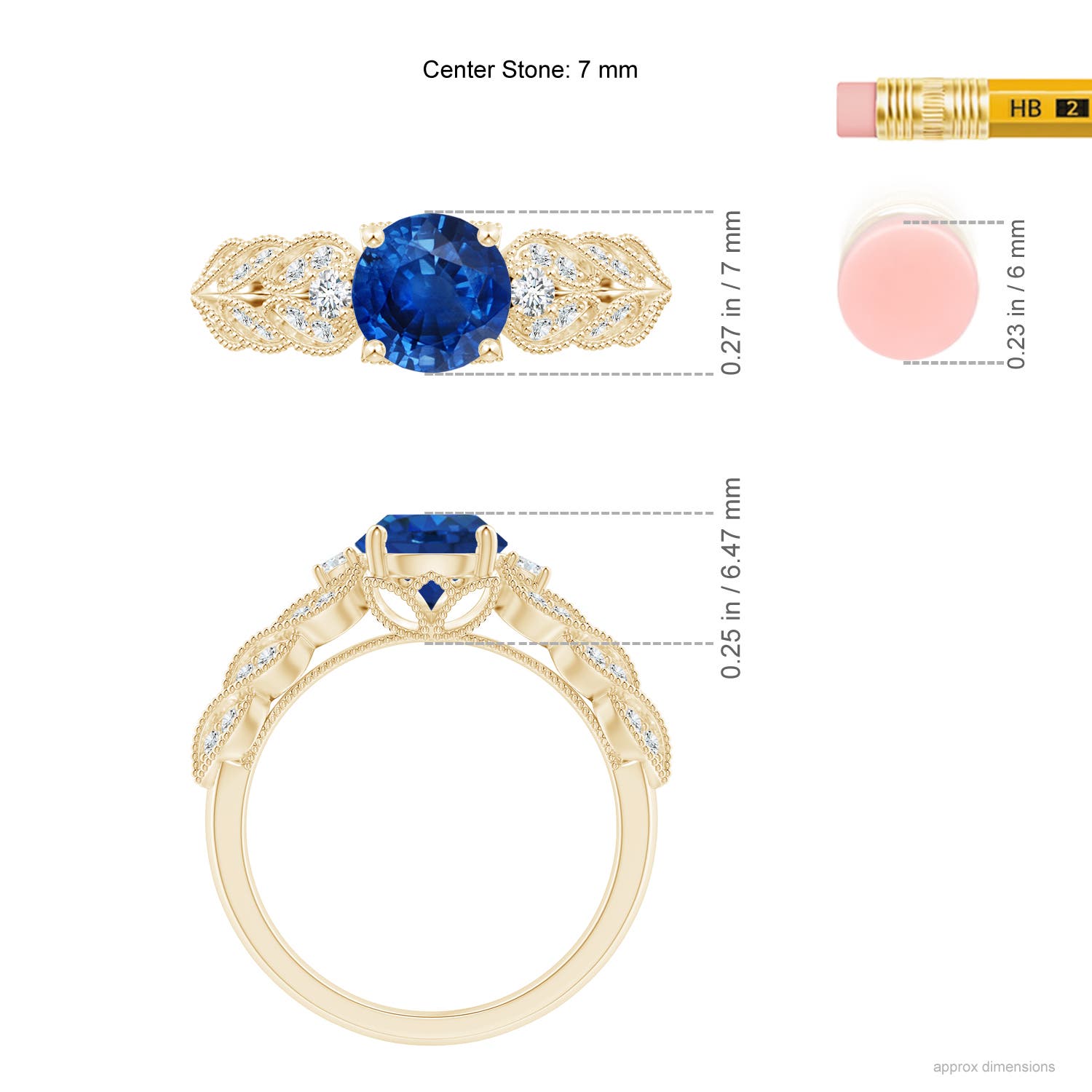 AAA - Blue Sapphire / 1.87 CT / 14 KT Yellow Gold