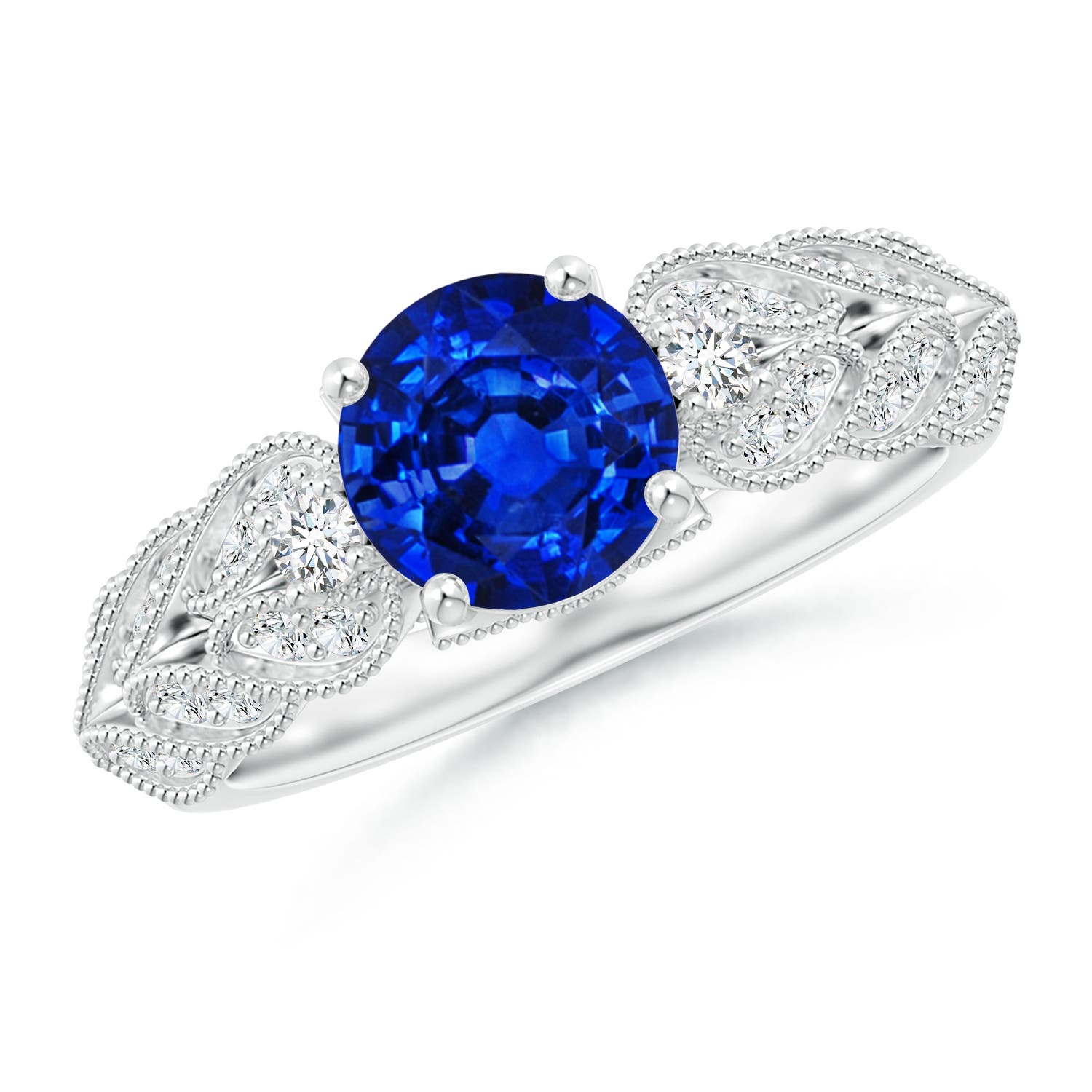 AAAA - Blue Sapphire / 1.87 CT / 14 KT White Gold