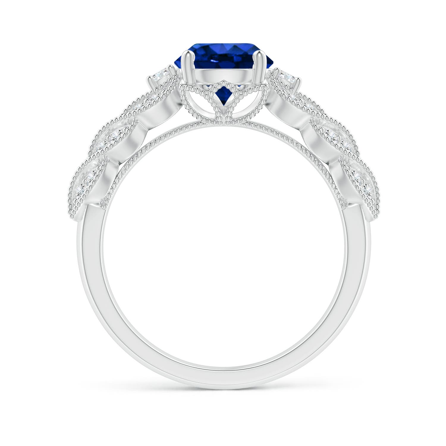 AAAA - Blue Sapphire / 1.87 CT / 14 KT White Gold