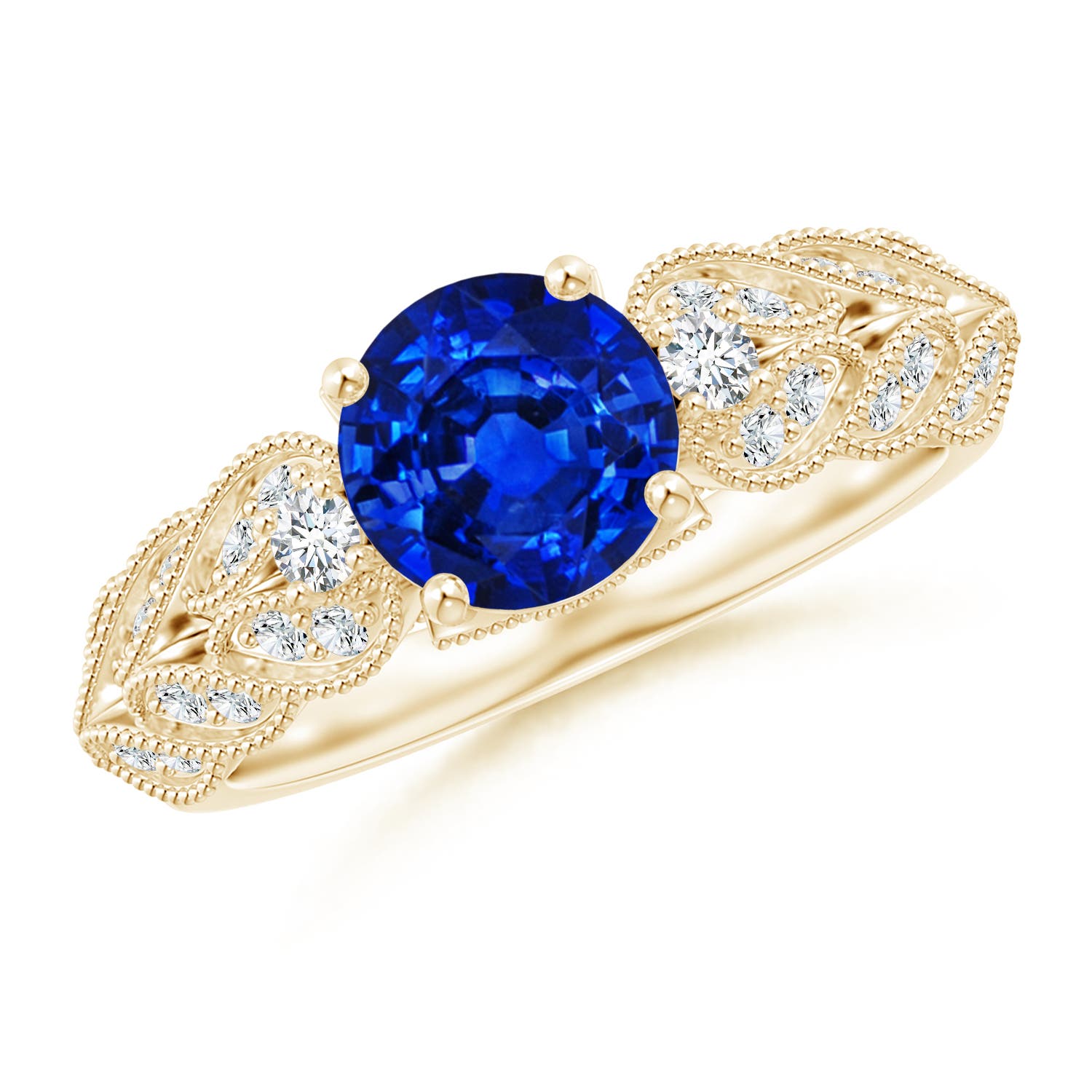 AAAA - Blue Sapphire / 1.87 CT / 14 KT Yellow Gold