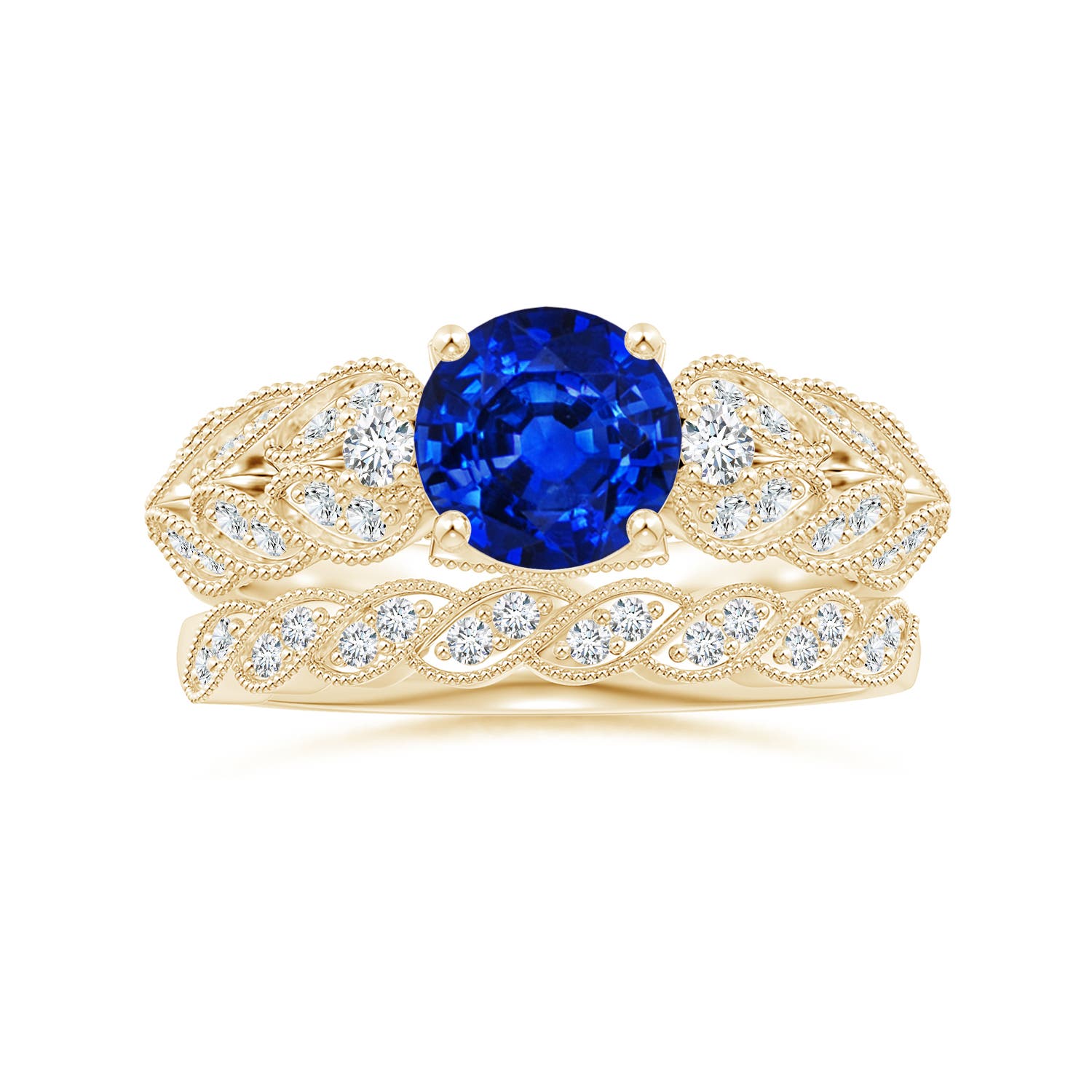 AAAA - Blue Sapphire / 1.87 CT / 14 KT Yellow Gold