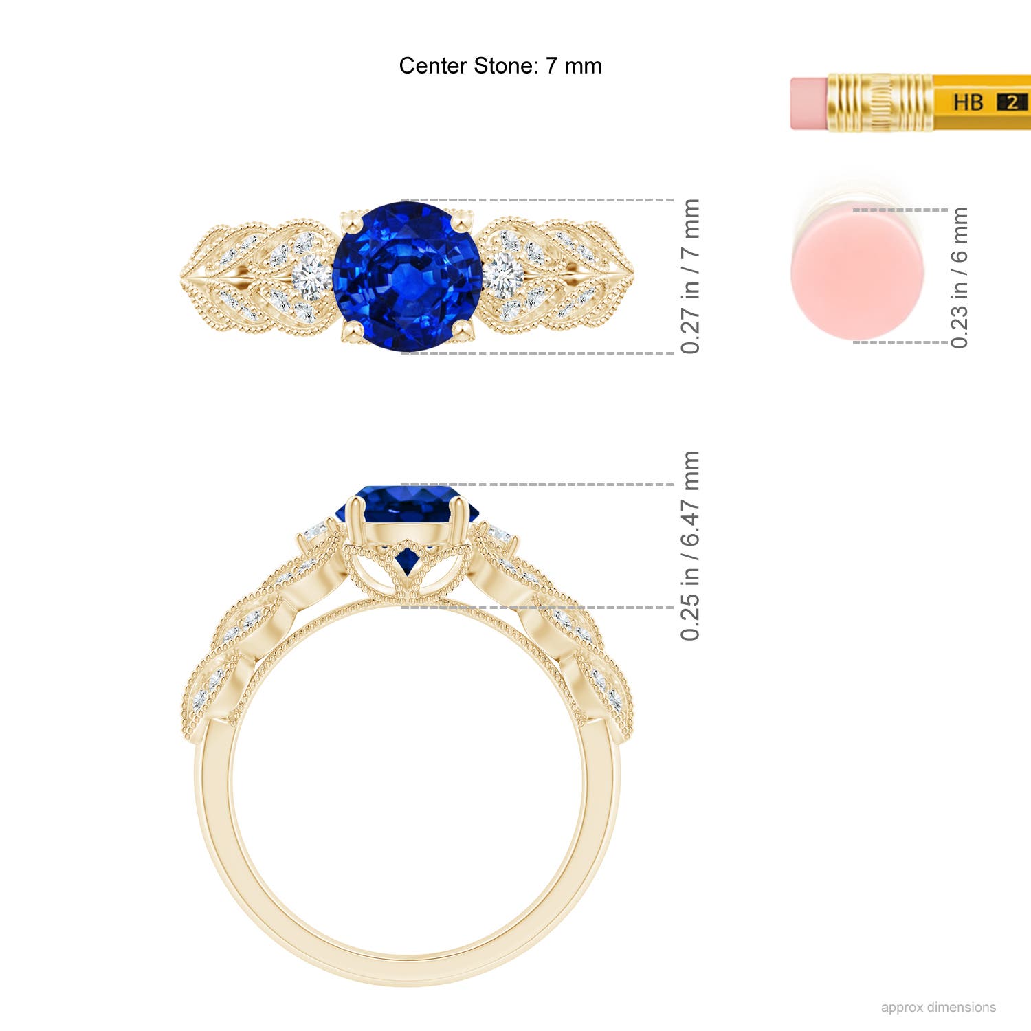 AAAA - Blue Sapphire / 1.87 CT / 14 KT Yellow Gold