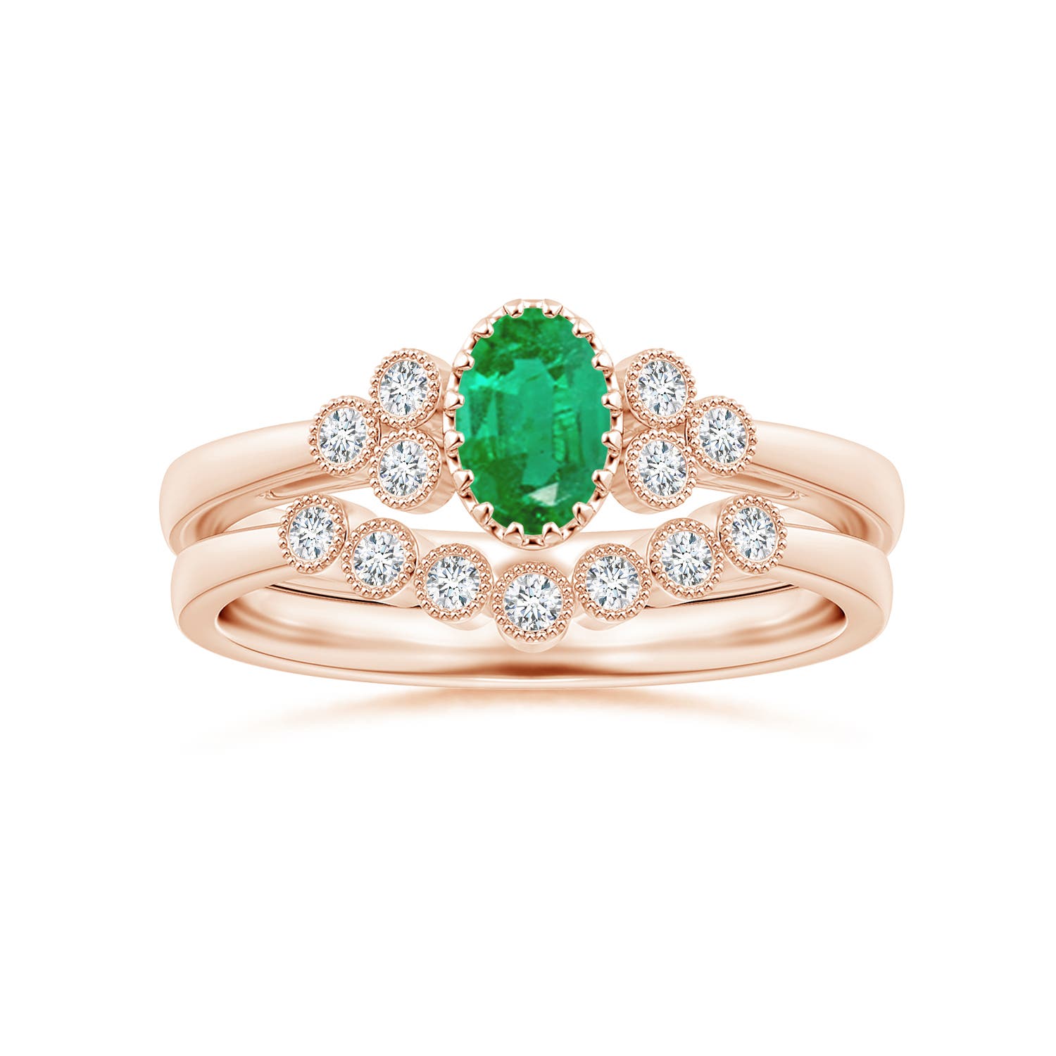 AA - Emerald / 0.48 CT / 14 KT Rose Gold