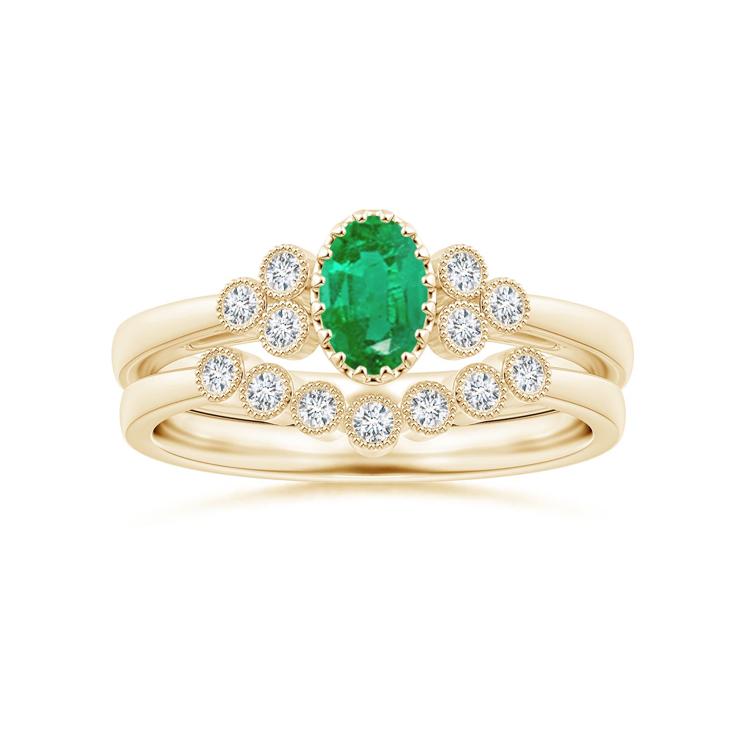 AA - Emerald / 0.48 CT / 14 KT Yellow Gold