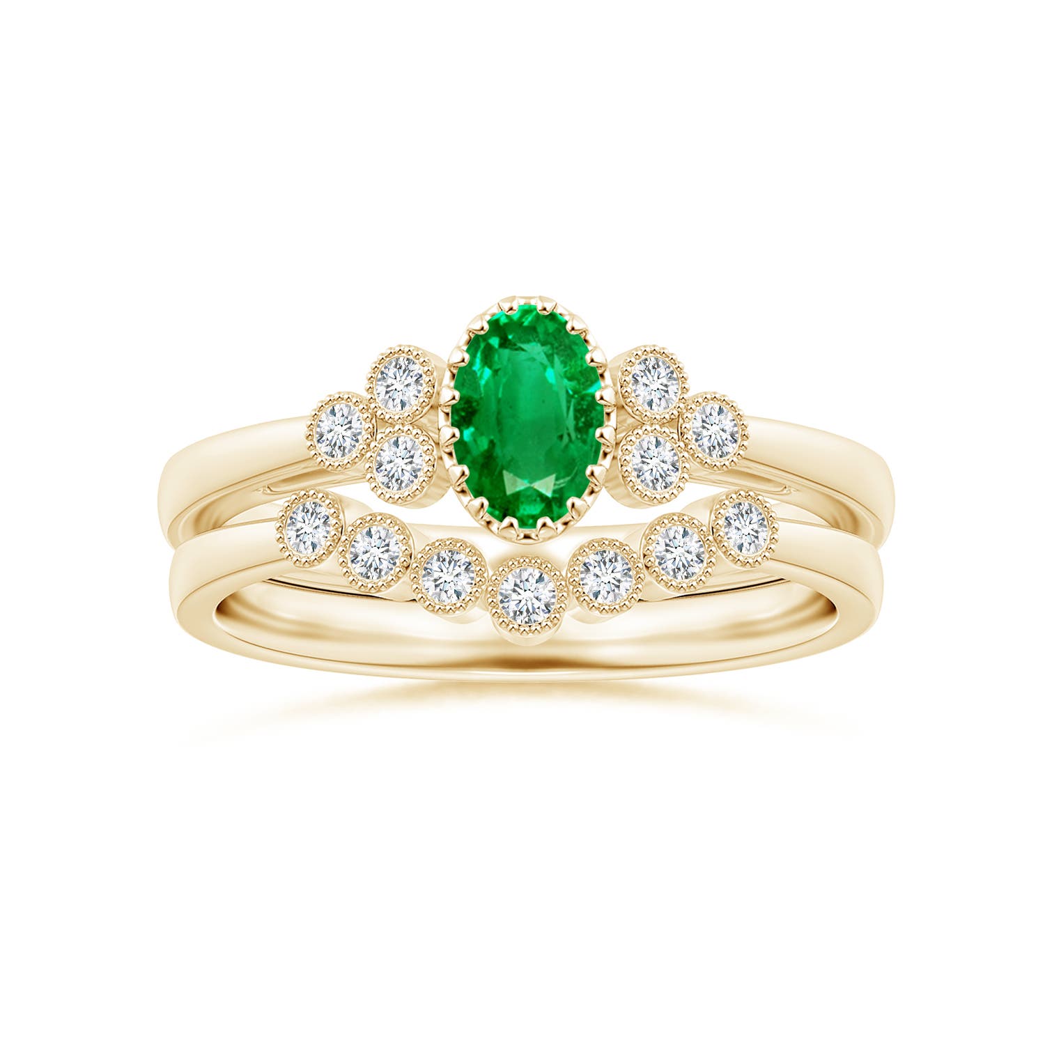 AAA - Emerald / 0.48 CT / 14 KT Yellow Gold