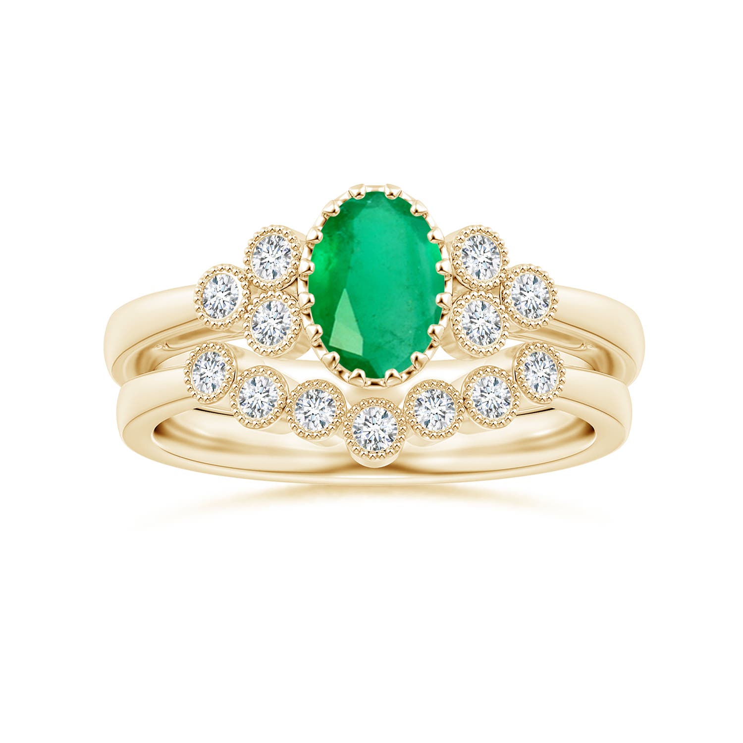 A - Emerald / 0.8 CT / 14 KT Yellow Gold