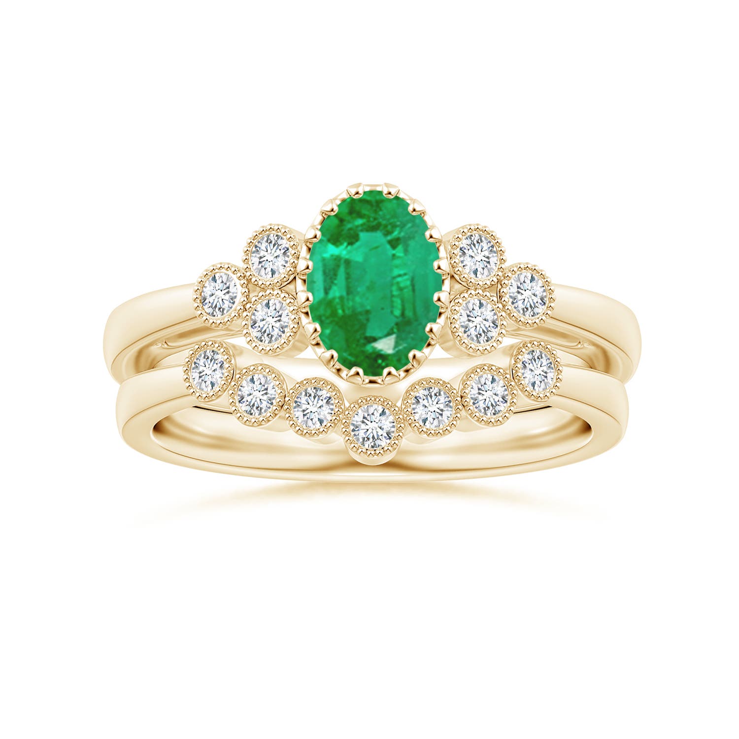 AA - Emerald / 0.8 CT / 14 KT Yellow Gold