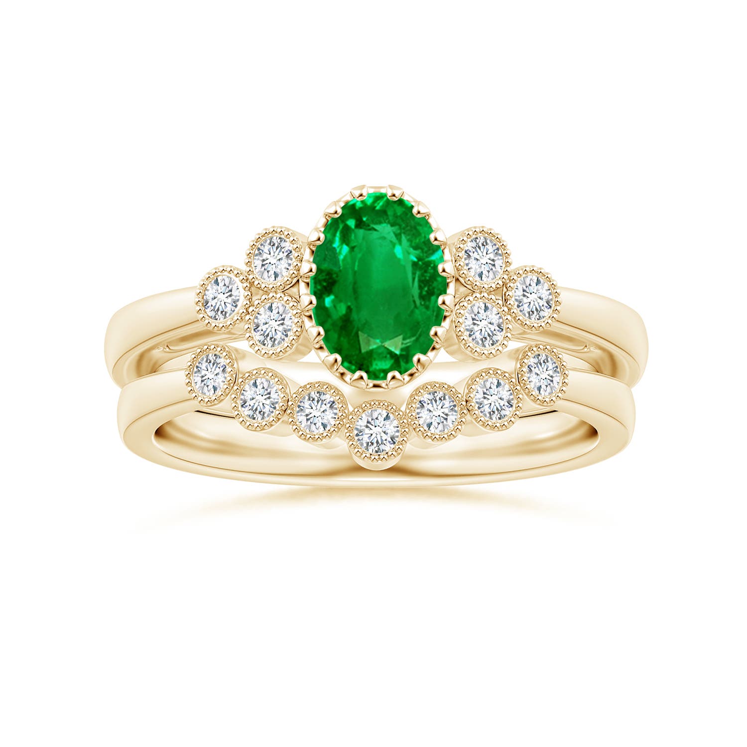 AAAA - Emerald / 0.8 CT / 14 KT Yellow Gold