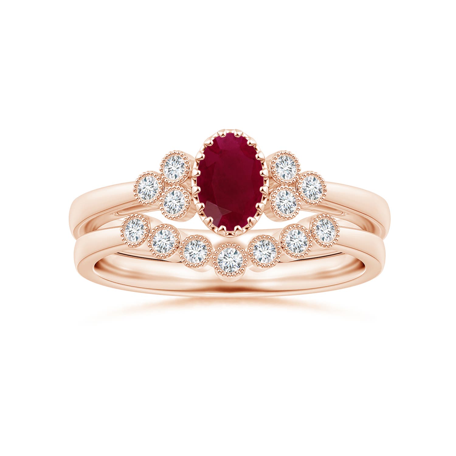 A - Ruby / 0.68 CT / 14 KT Rose Gold