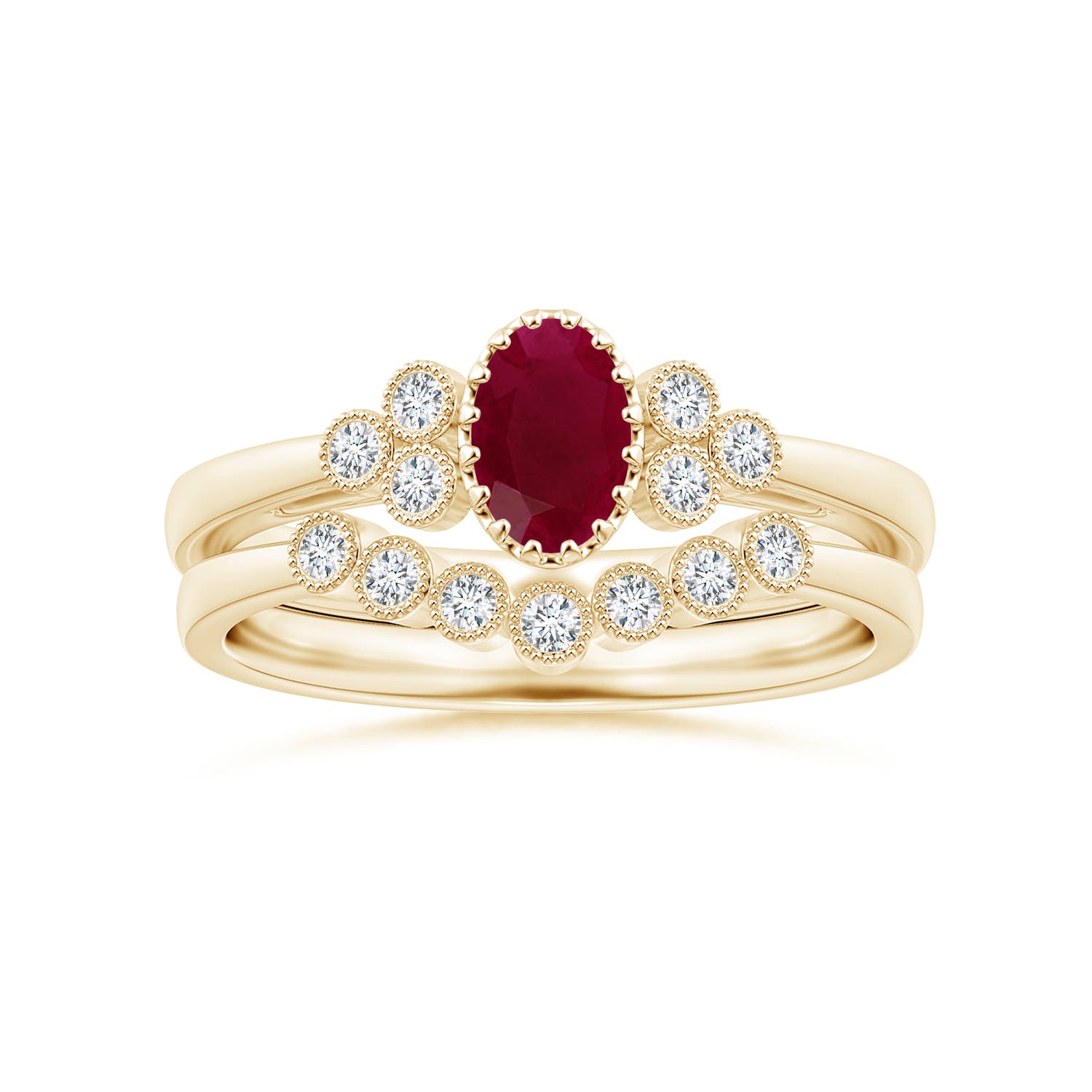 A - Ruby / 0.68 CT / 14 KT Yellow Gold