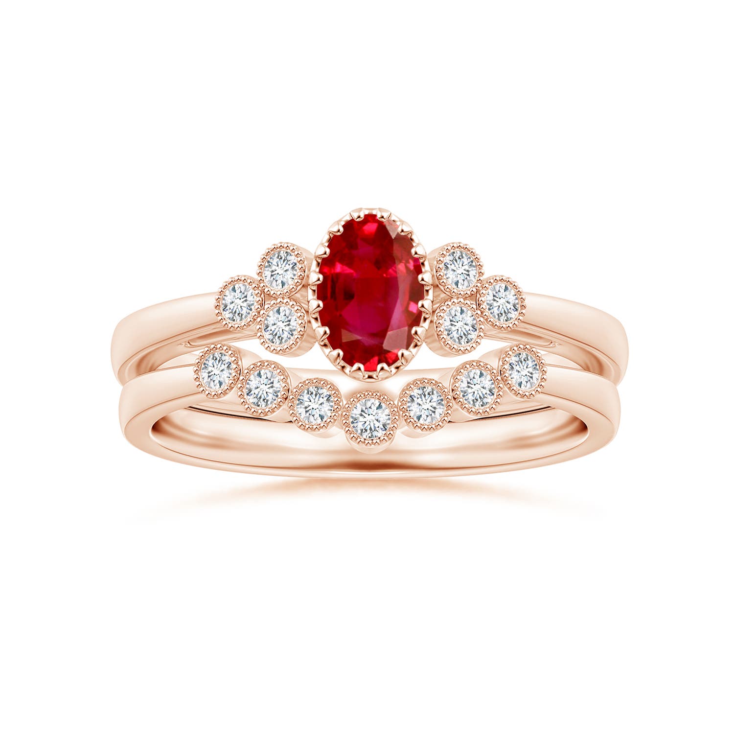 AAA - Ruby / 0.68 CT / 14 KT Rose Gold