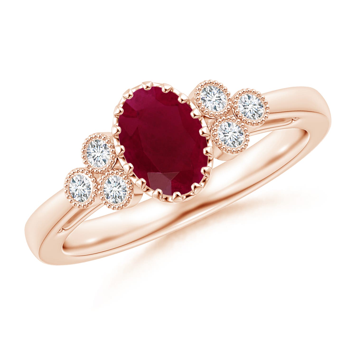 A - Ruby / 1.14 CT / 14 KT Rose Gold