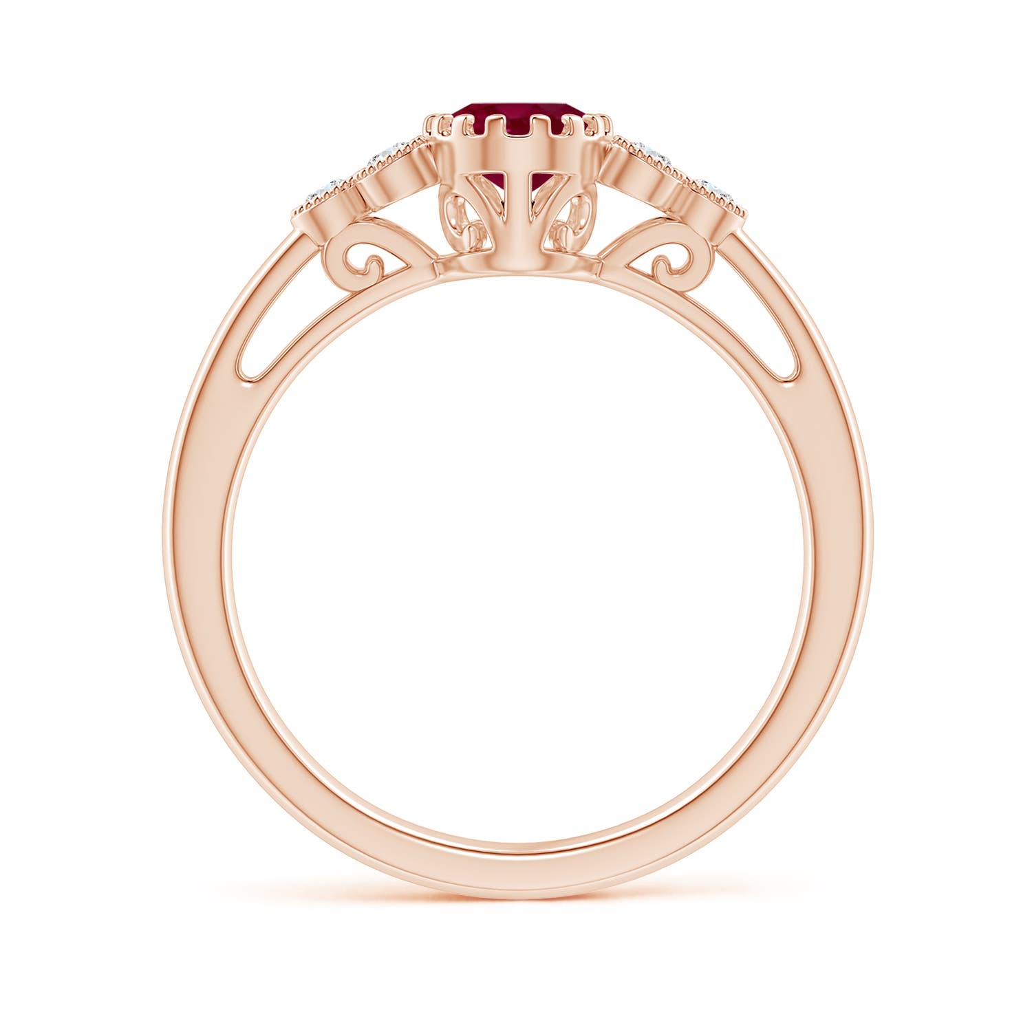 A - Ruby / 1.14 CT / 14 KT Rose Gold