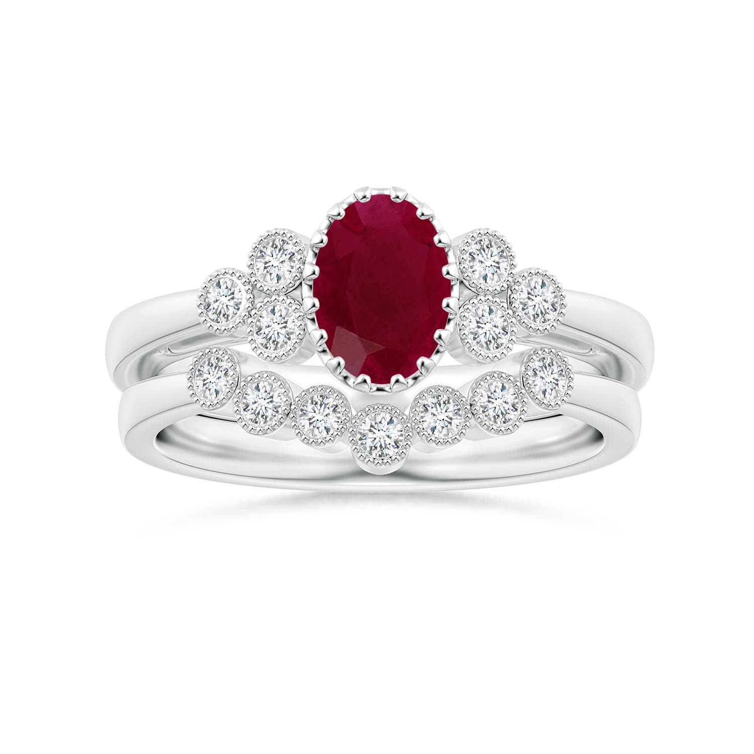 A - Ruby / 1.14 CT / 14 KT White Gold