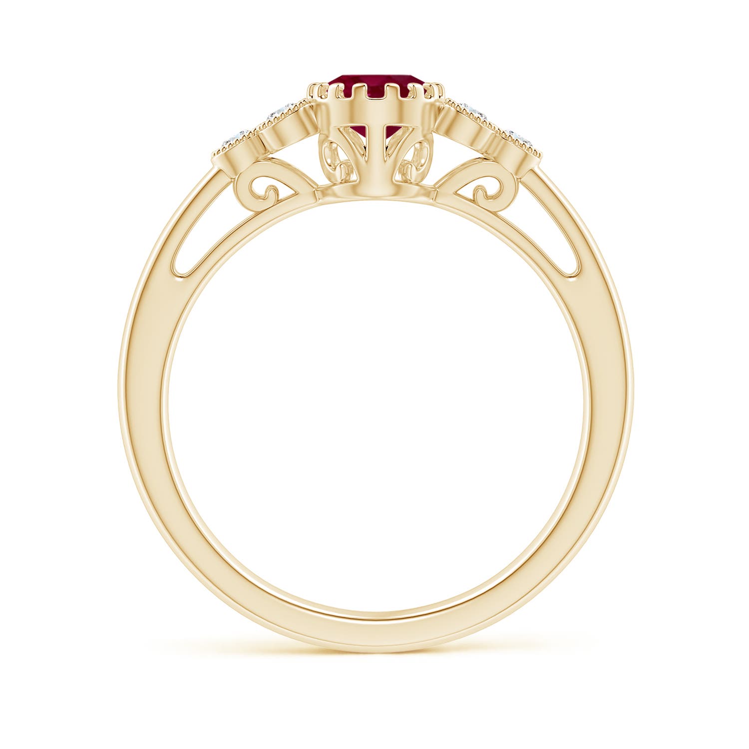 A - Ruby / 1.14 CT / 14 KT Yellow Gold