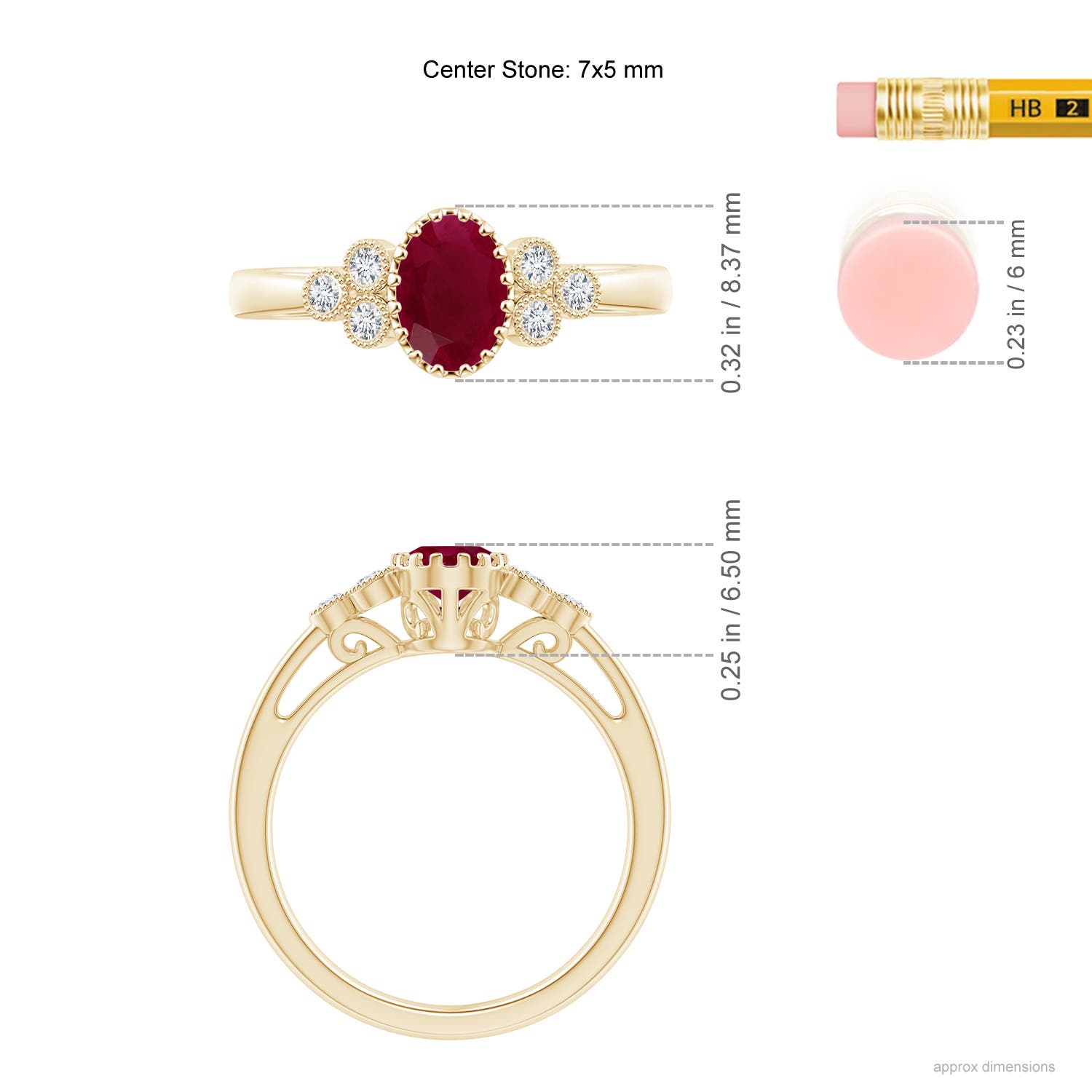 A - Ruby / 1.14 CT / 14 KT Yellow Gold