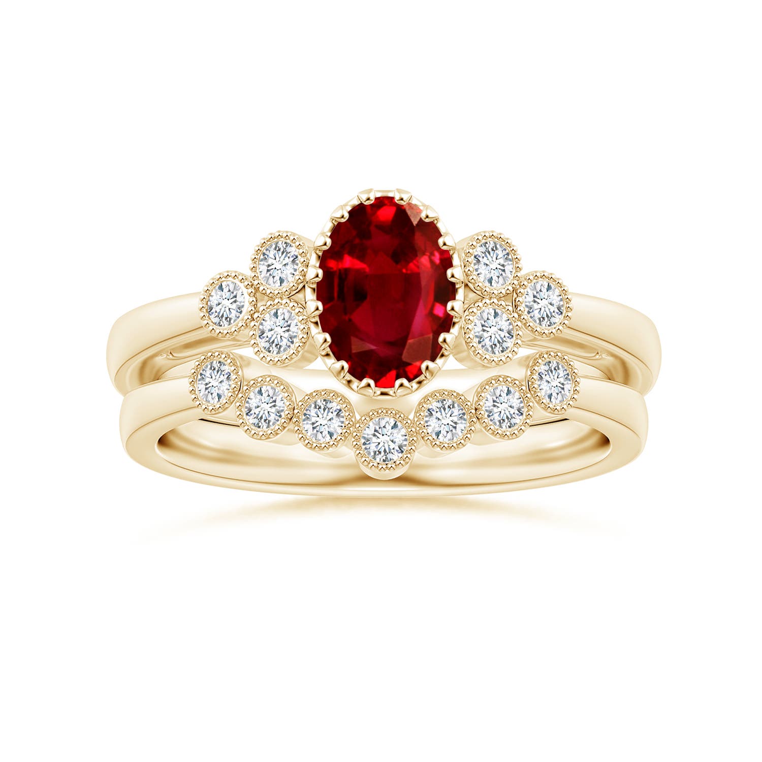 AAAA - Ruby / 1.14 CT / 14 KT Yellow Gold