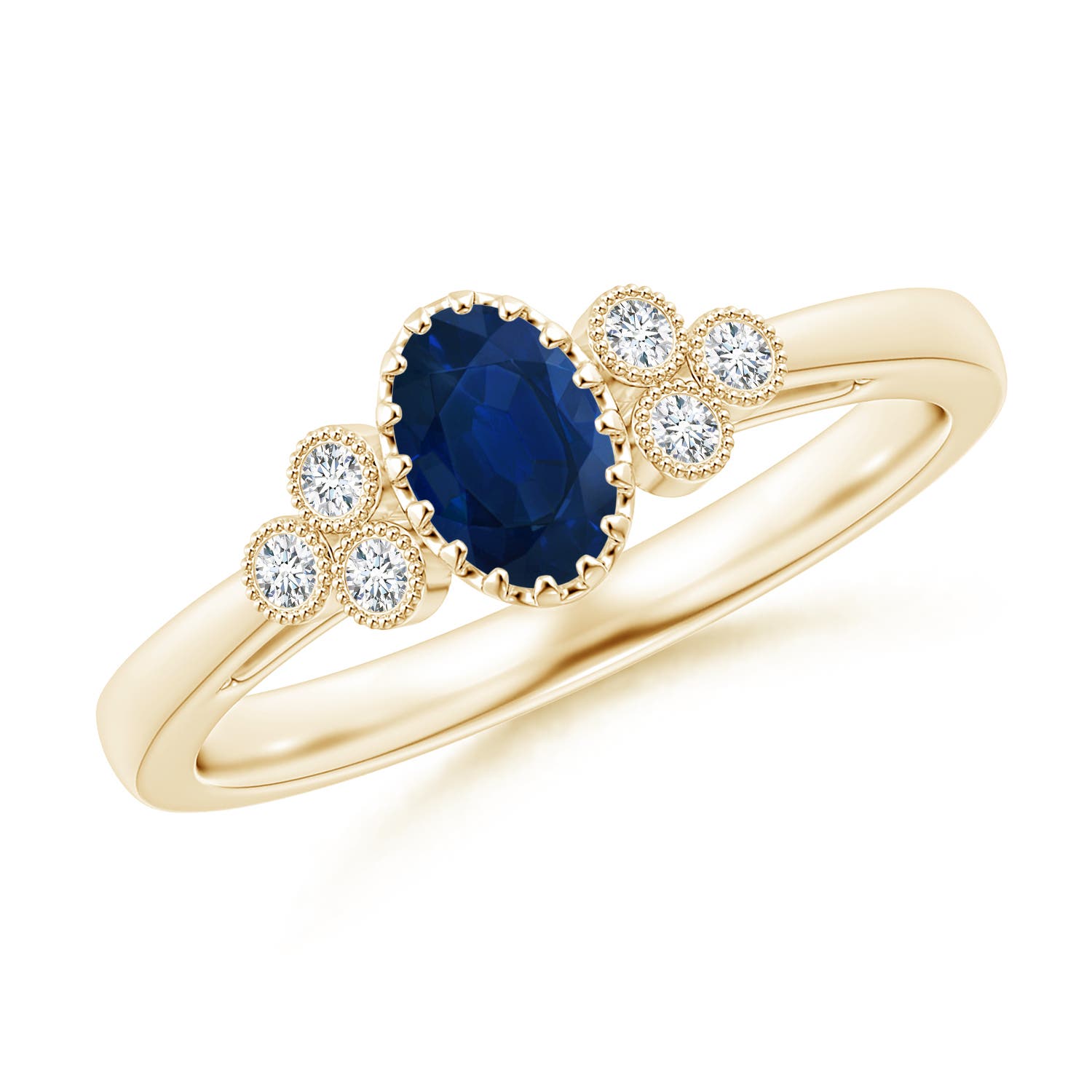 AA - Blue Sapphire / 0.68 CT / 14 KT Yellow Gold