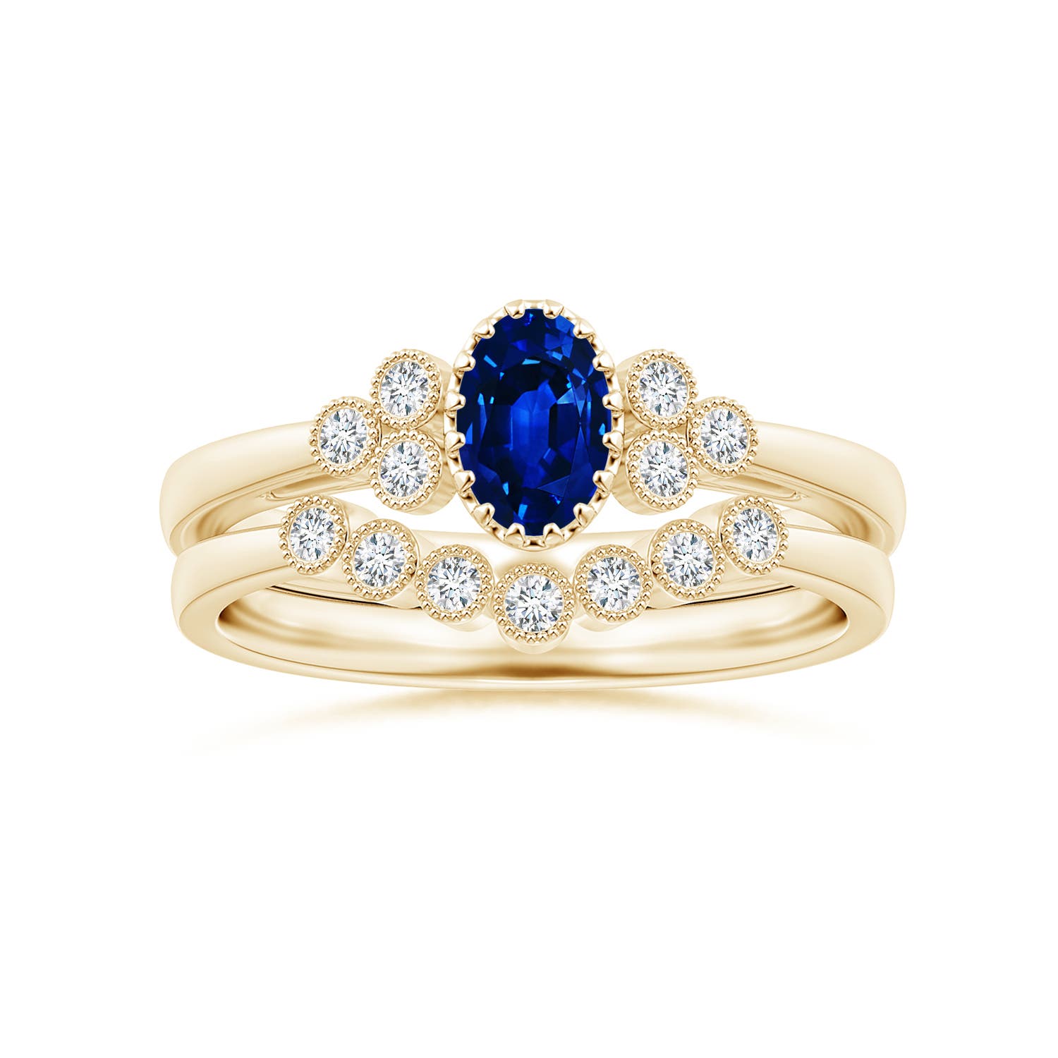 AAAA - Blue Sapphire / 0.68 CT / 14 KT Yellow Gold