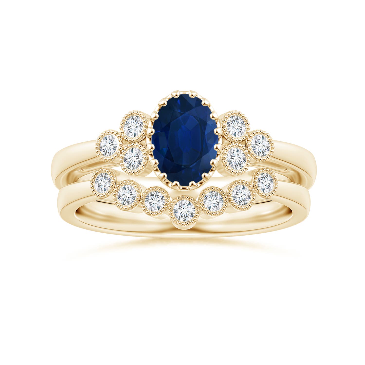 AA - Blue Sapphire / 0.99 CT / 14 KT Yellow Gold