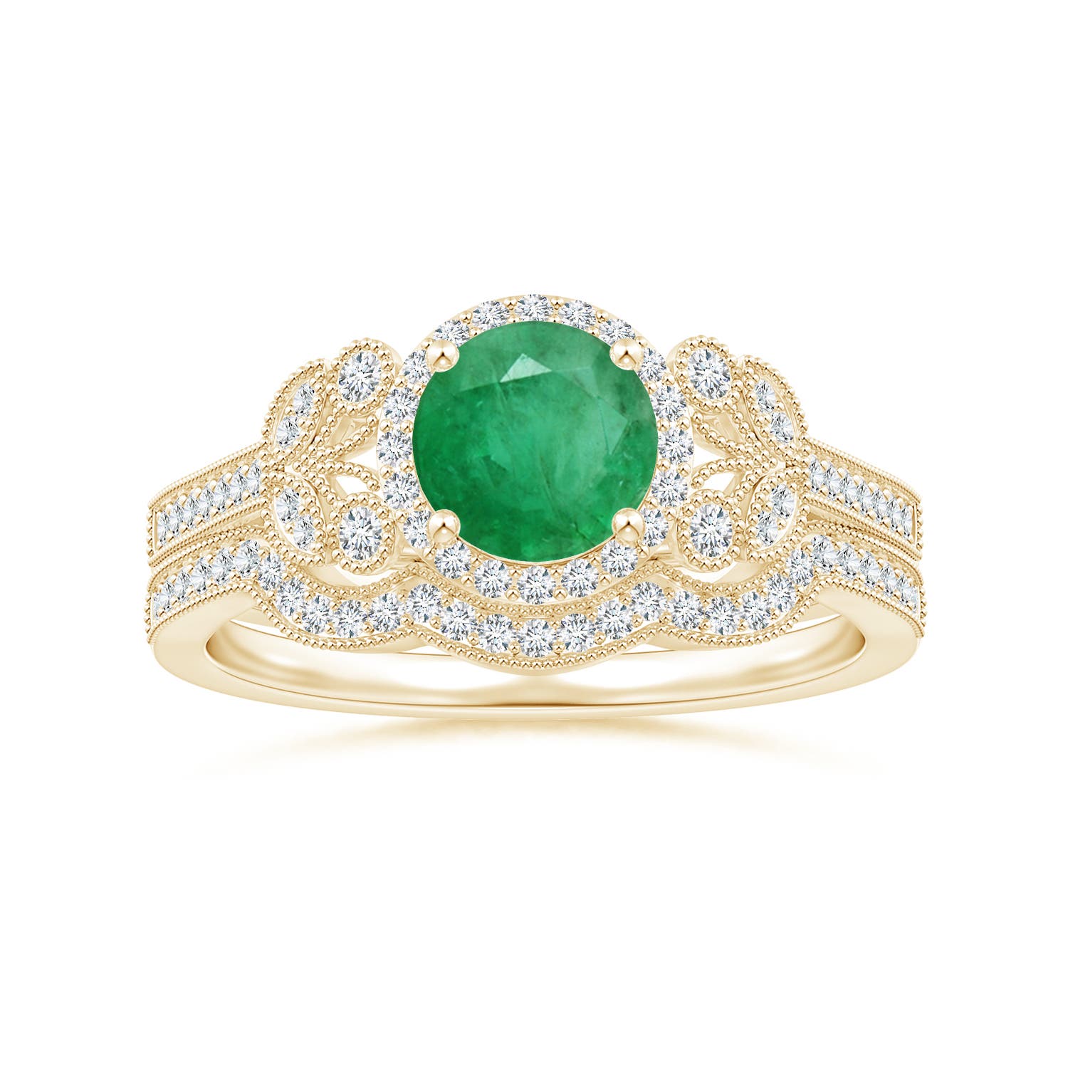 A - Emerald / 1 CT / 14 KT Yellow Gold