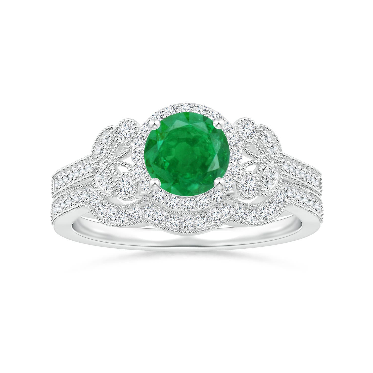 AA - Emerald / 1 CT / 14 KT White Gold